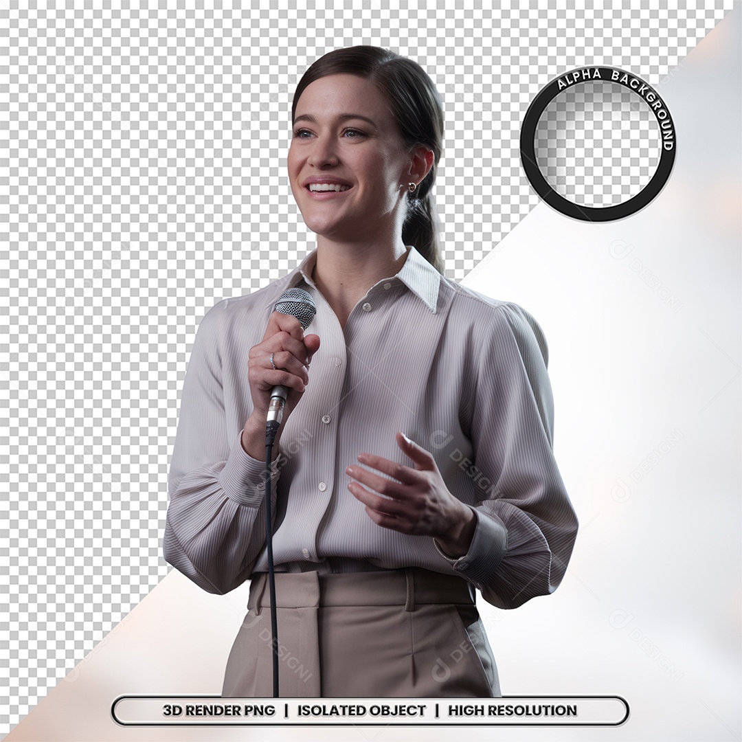 Personagem Pastora de Igreja Para Composição PSD