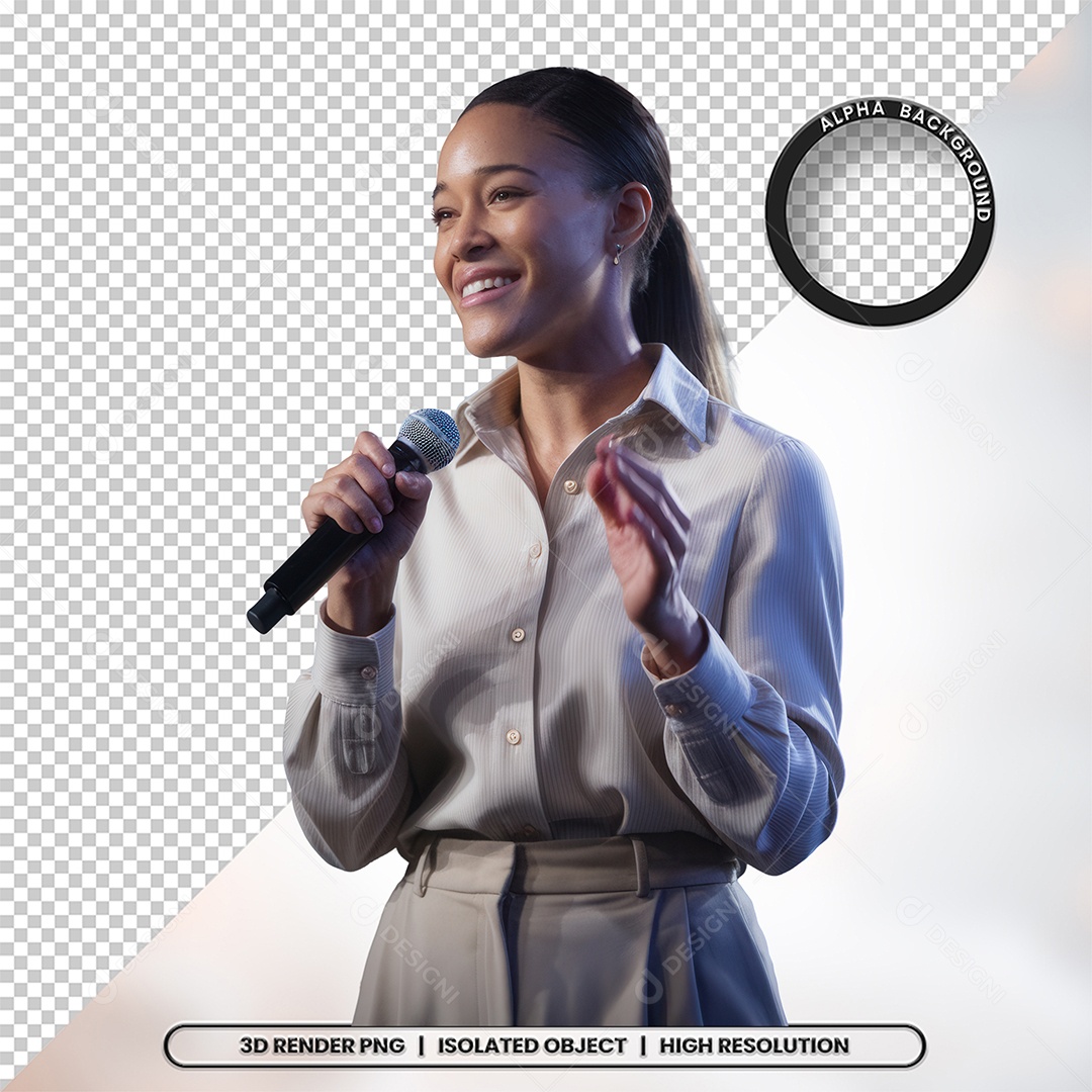 Personagem Pastora de Igreja Para Composição PSD