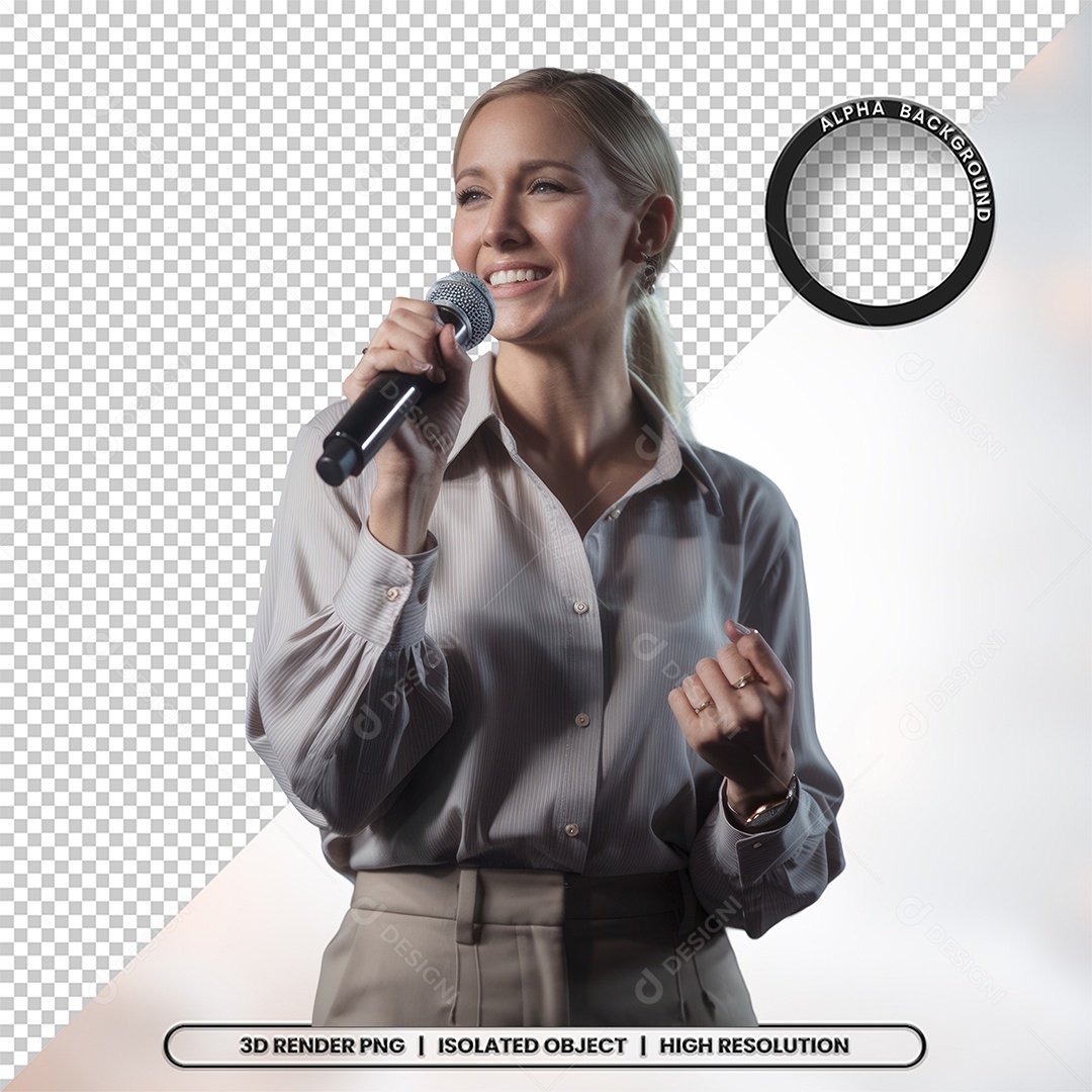 Personagem Pastora de Igreja Para Composição PSD