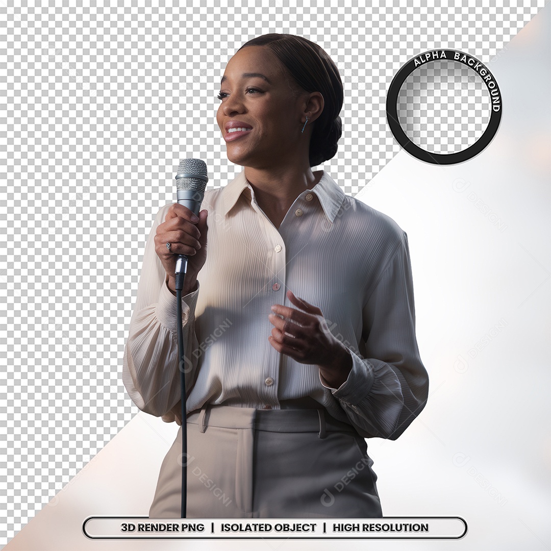 Personagem Pastora de Igreja Para Composição PSD