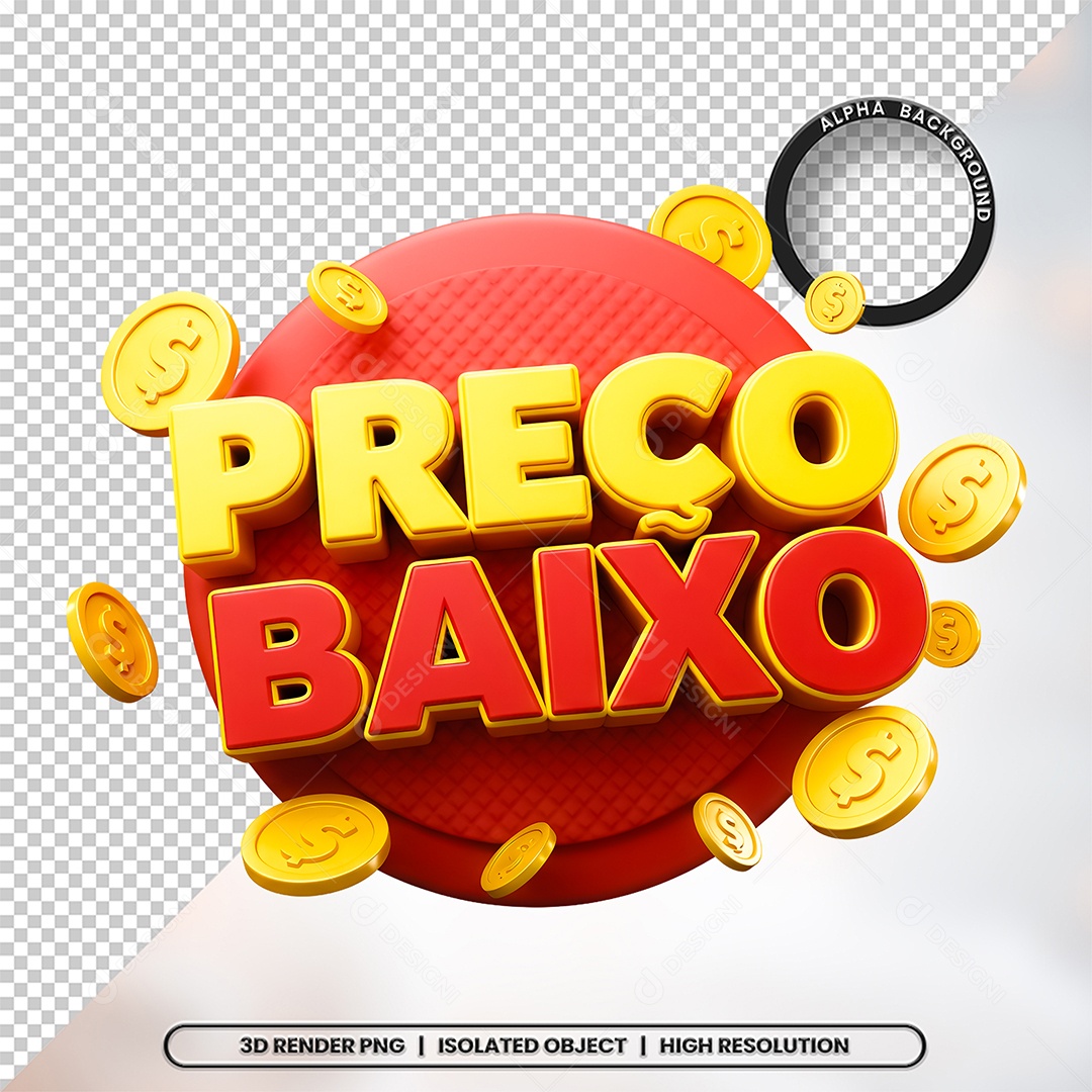 Preço Baixo Selo 3D Para Composição PSD