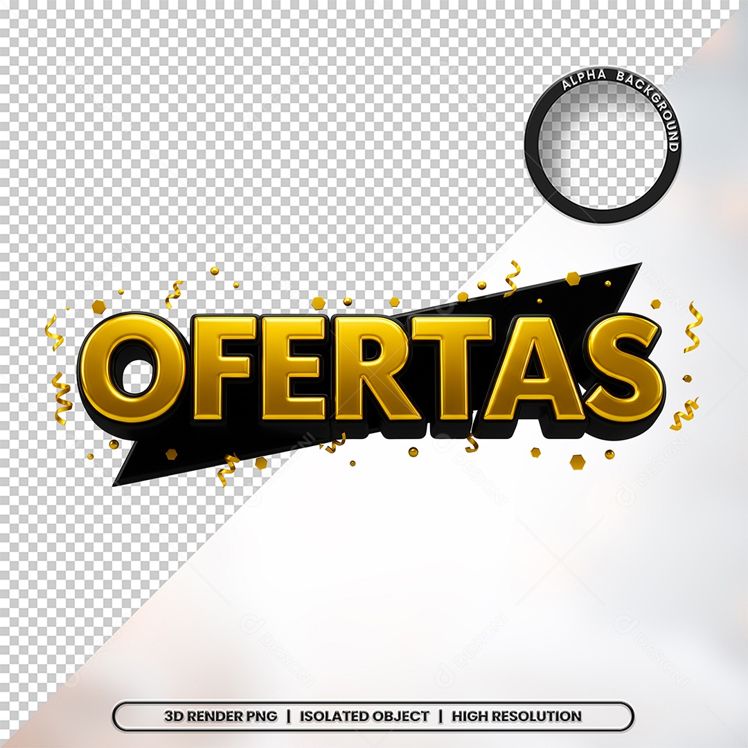 Ofertas Selo 3D Para Composição PSD