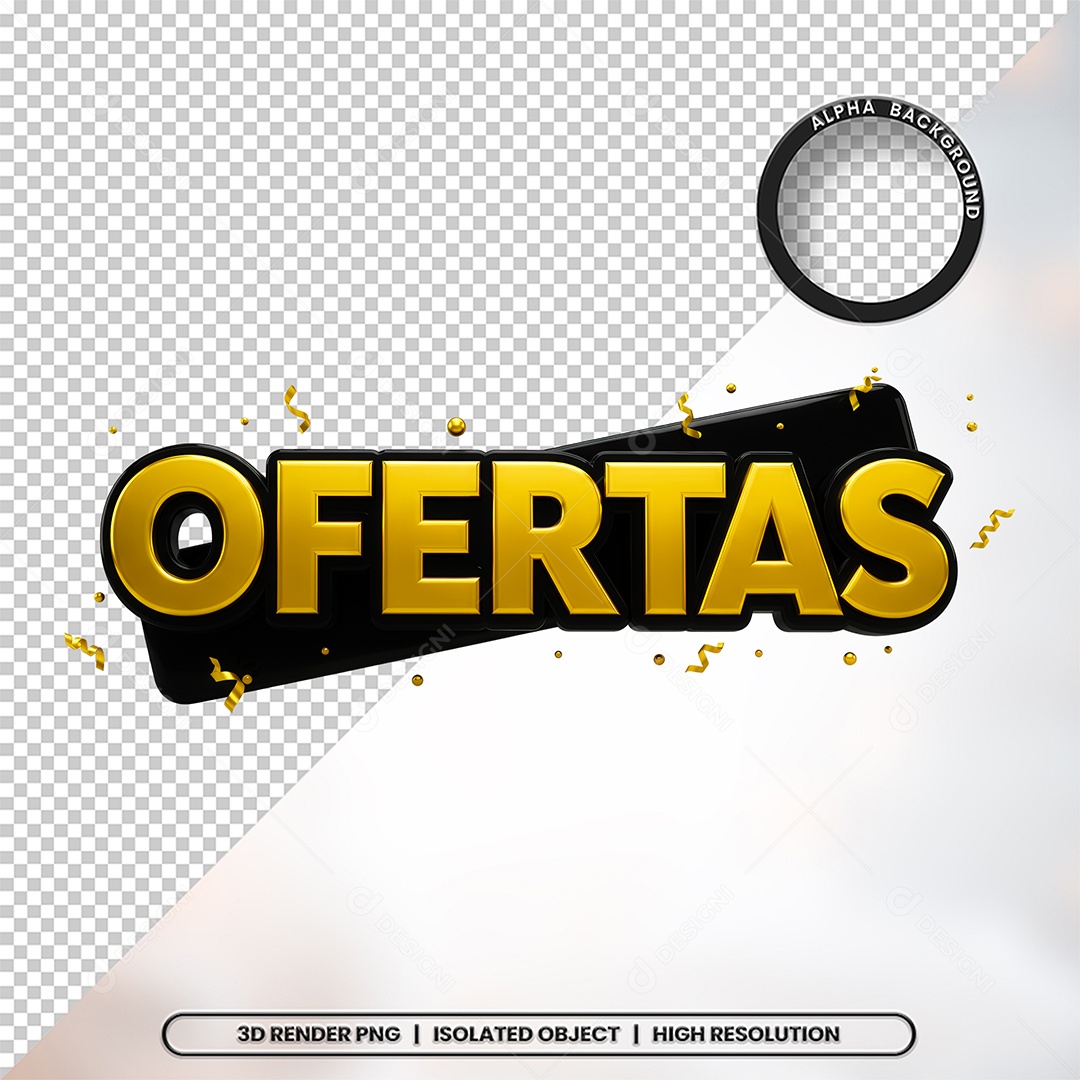 Ofertas Selo 3D Para Composição PSD