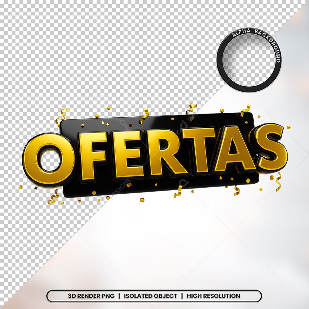 Ofertas Selo 3D Para Composição PSD