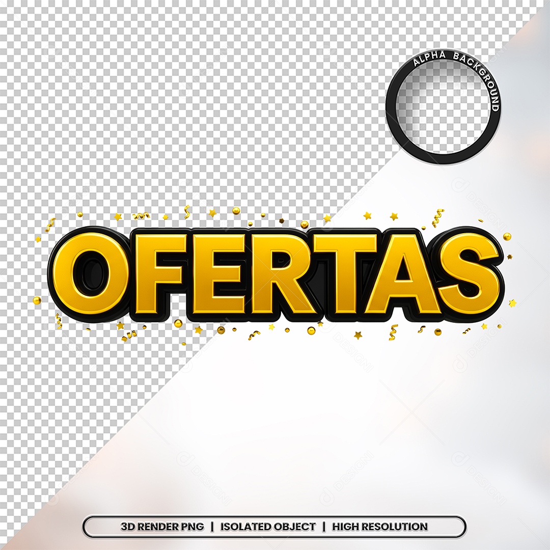 Ofertas Selo 3D Para Composição PSD