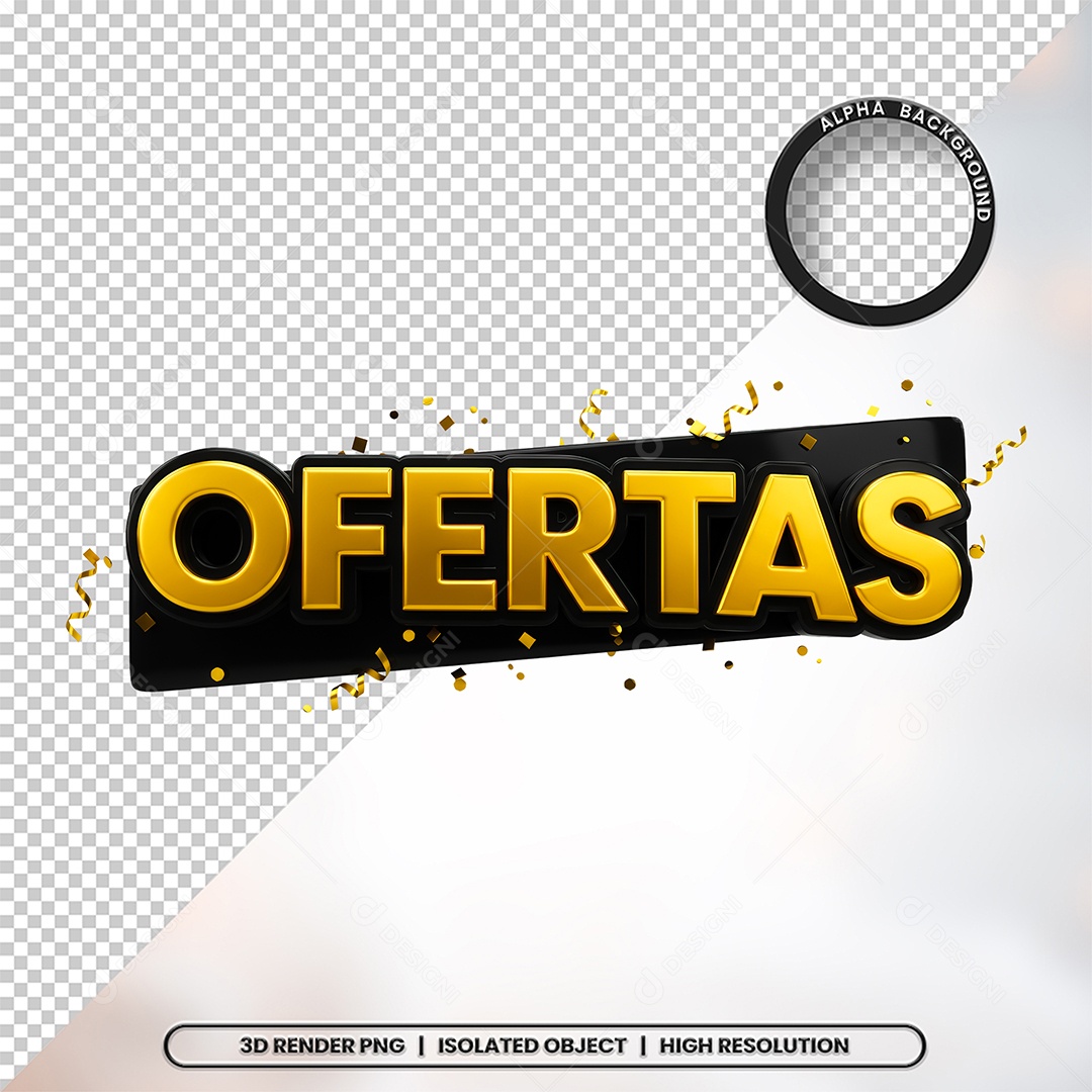 Ofertas Selo 3D Para Composição PSD