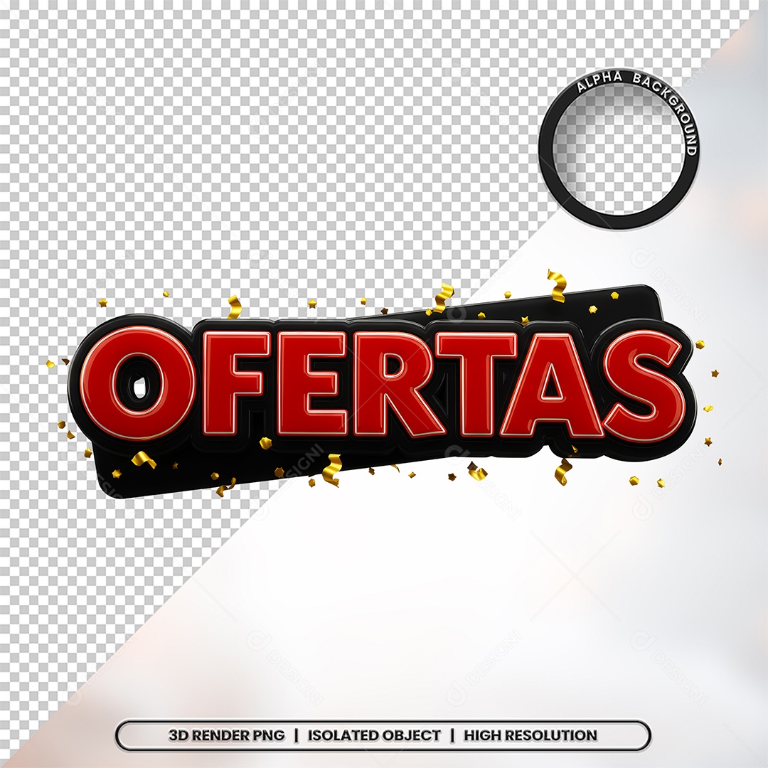 Ofertas Selo 3D Para Composição PSD