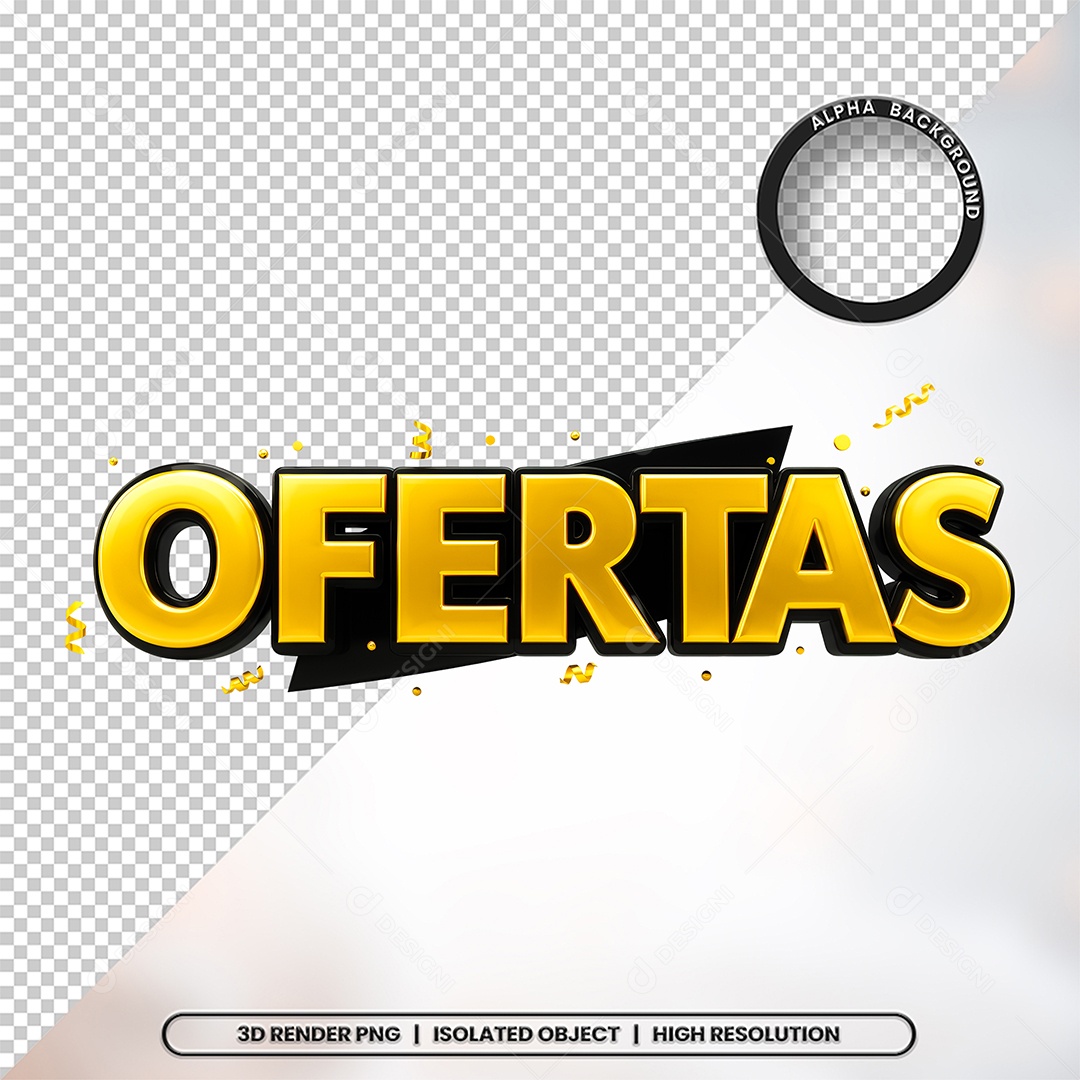 Ofertas Selo 3D Para Composição PSD