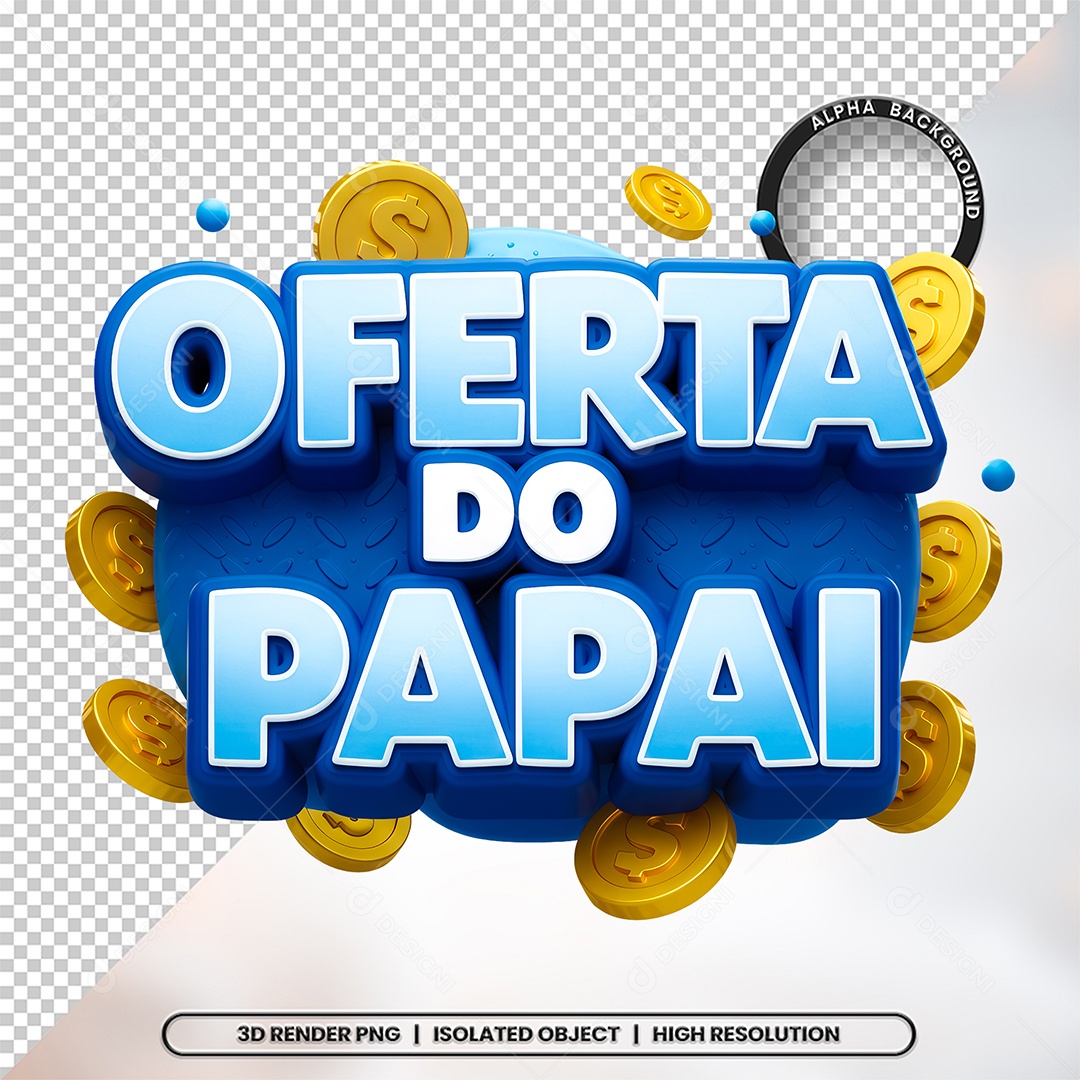Oferta do Papai Selo 3D Para Composição PSD