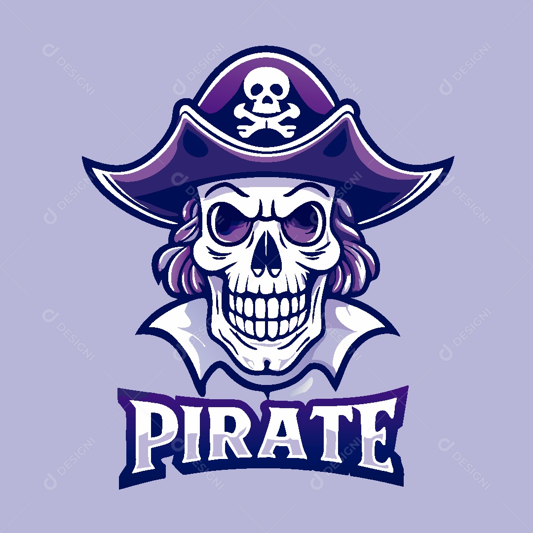 Mascote de Piratas Ilustração Vetor EPS