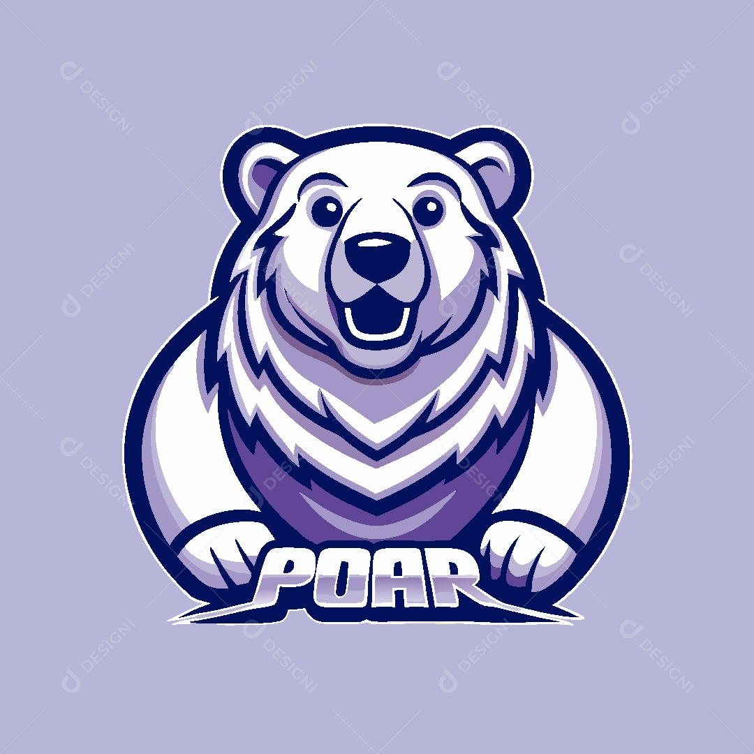 Mascote de Urso Ilustração Vetor EPS