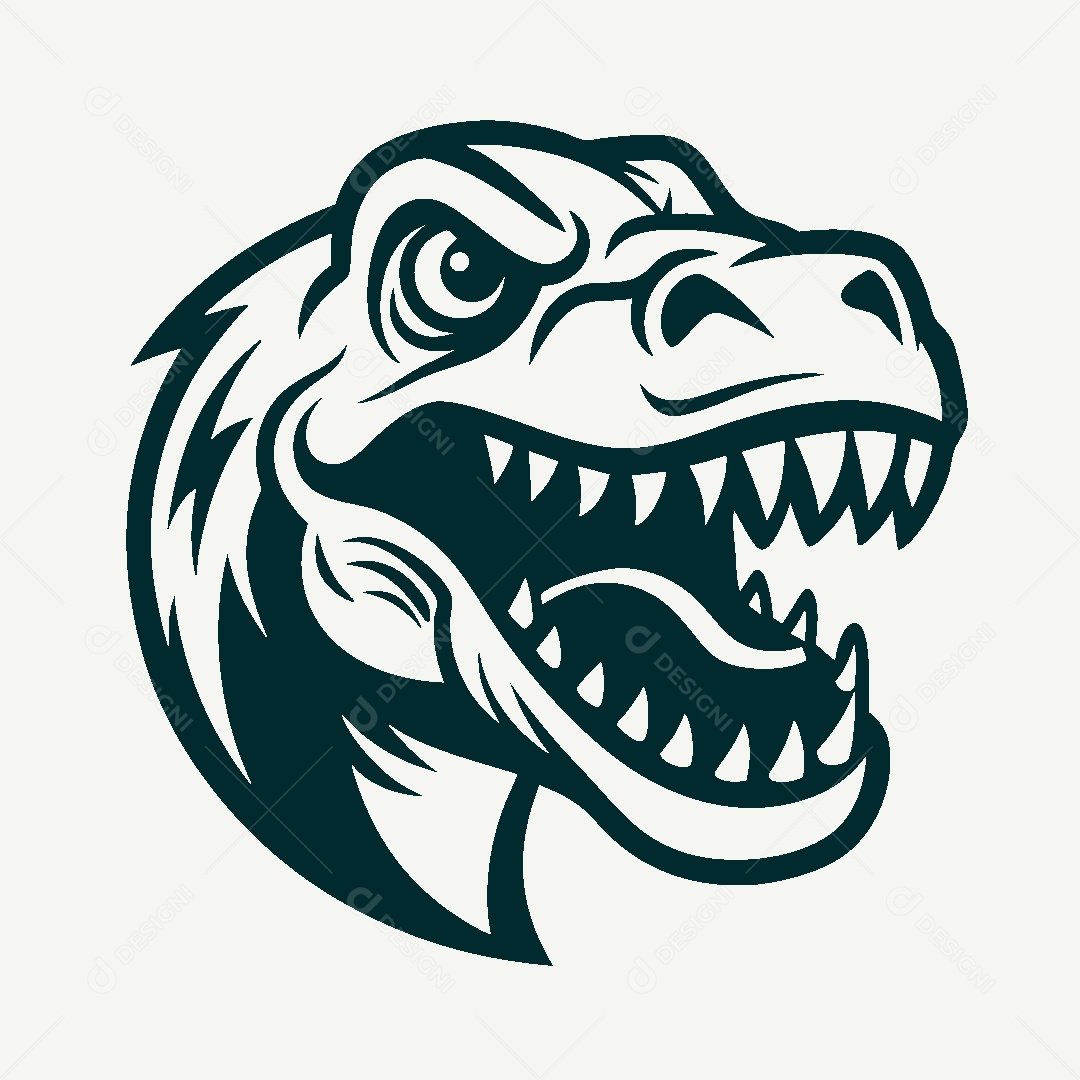 Modelo de Logo de Dinossauro Vetor EPS