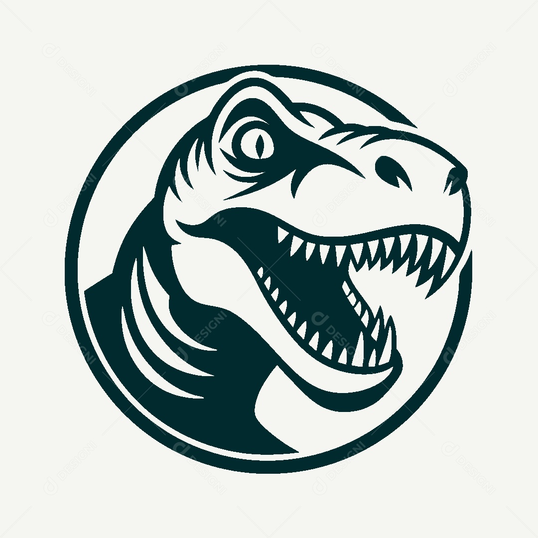 Modelo de Logo de Dinossauro Vetor EPS