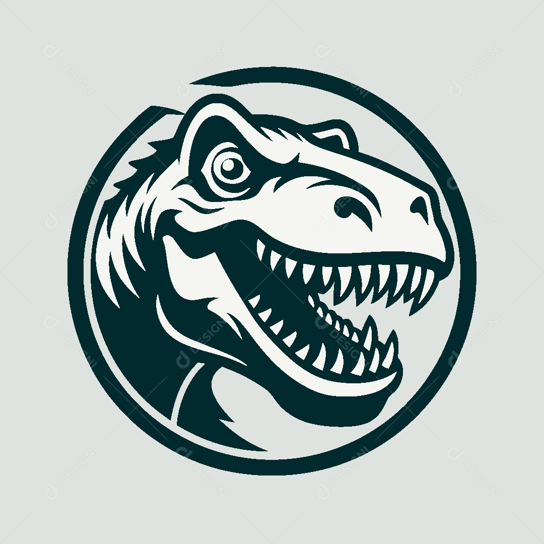 Modelo de Logo de Dinossauro Vetor EPS