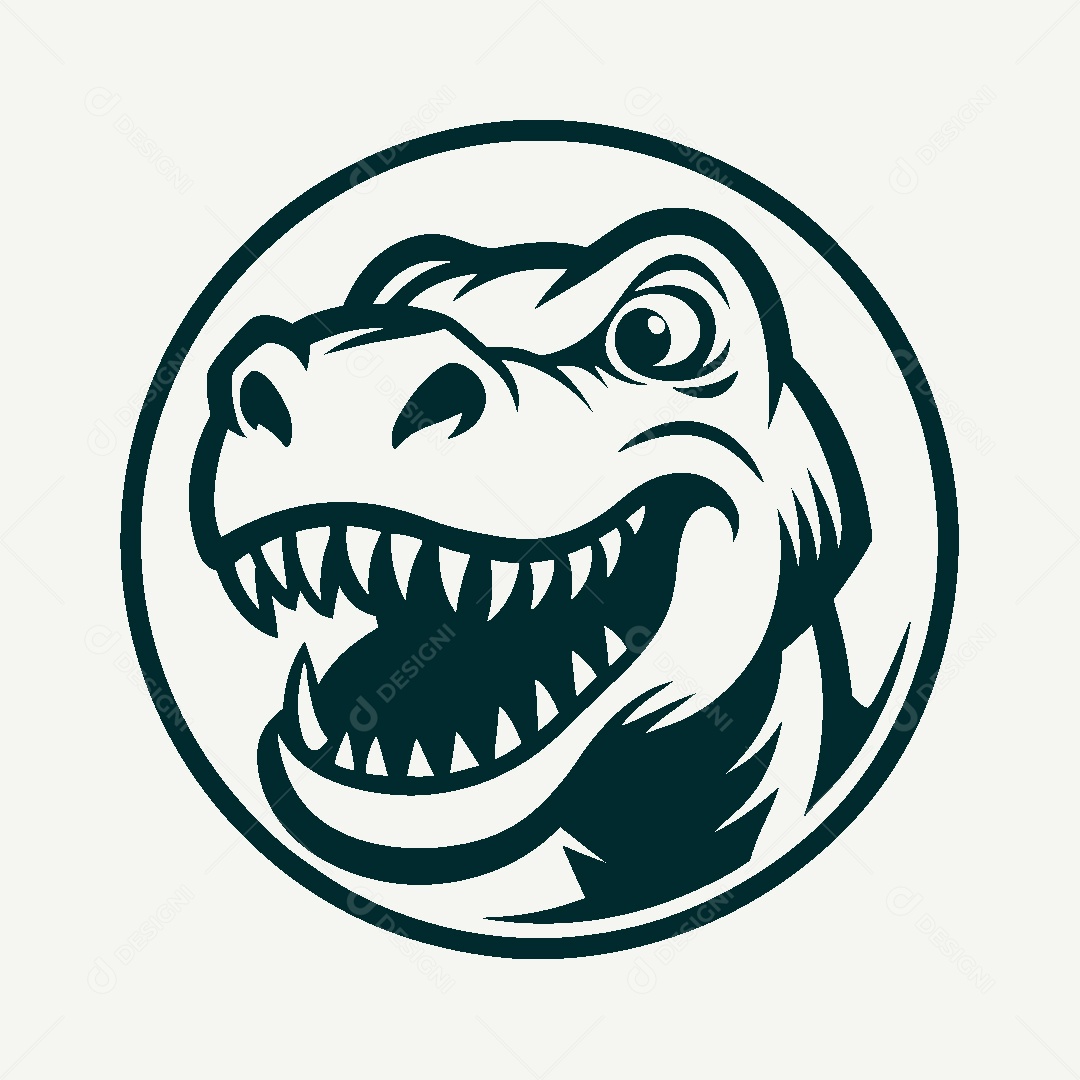Modelo de Logo de Dinossauro Vetor EPS