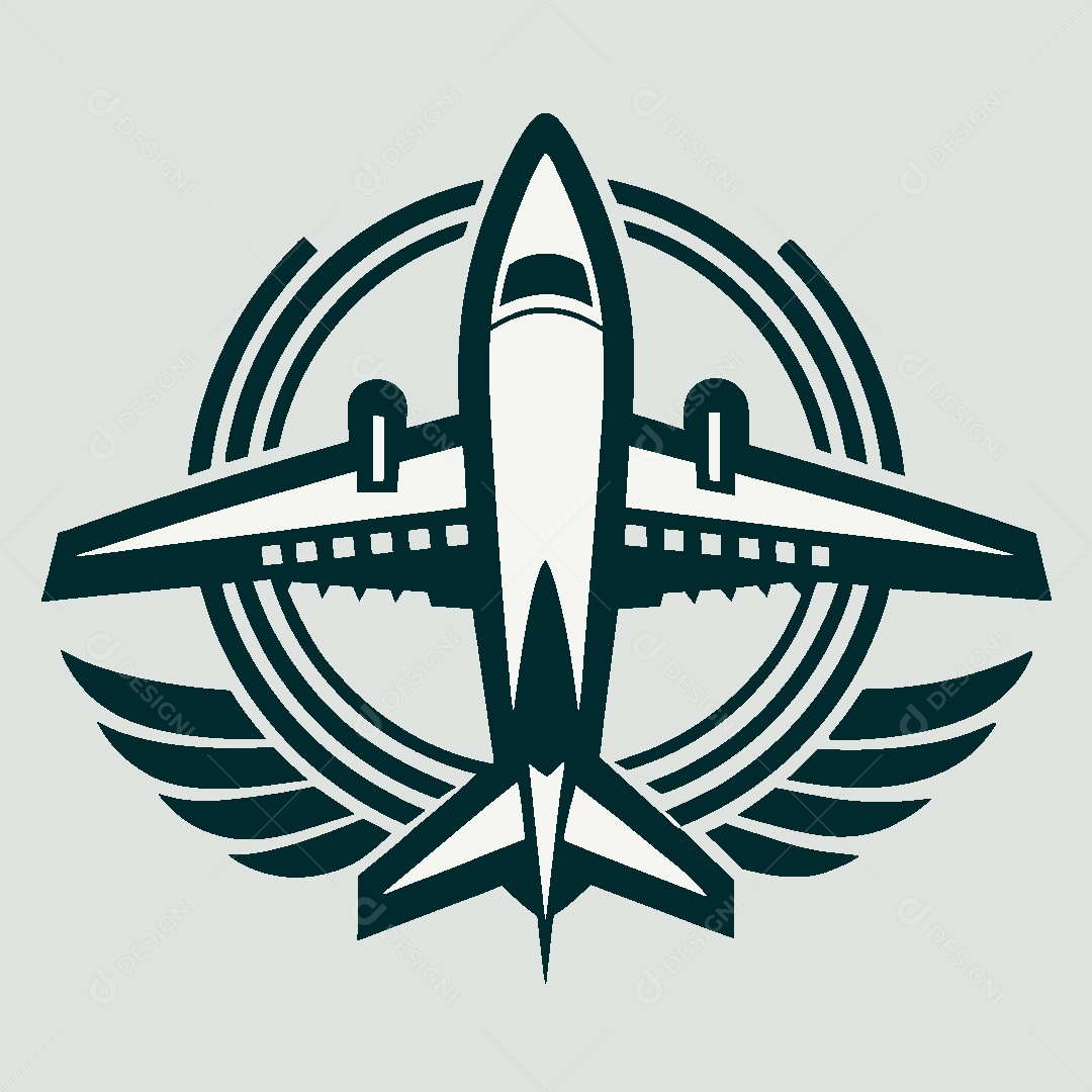 Modelo de Logo de Avião Vetor EPS