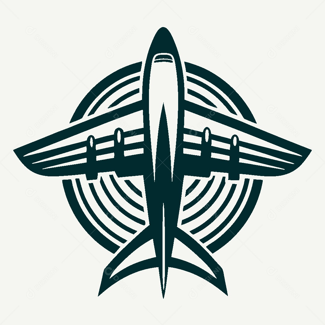 Modelo de Logo de Avião Vetor EPS