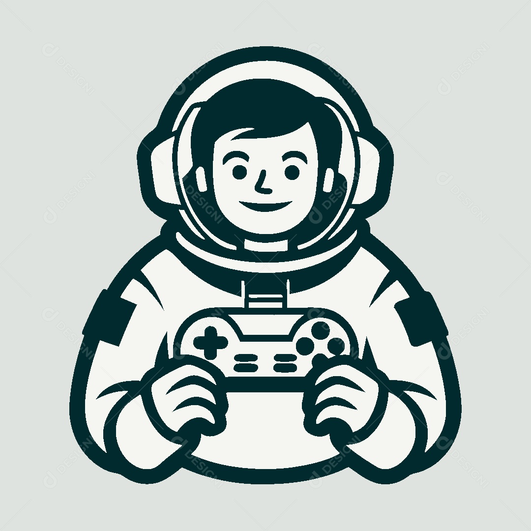 Modelo de Logo de Astronauta Vetor EPS