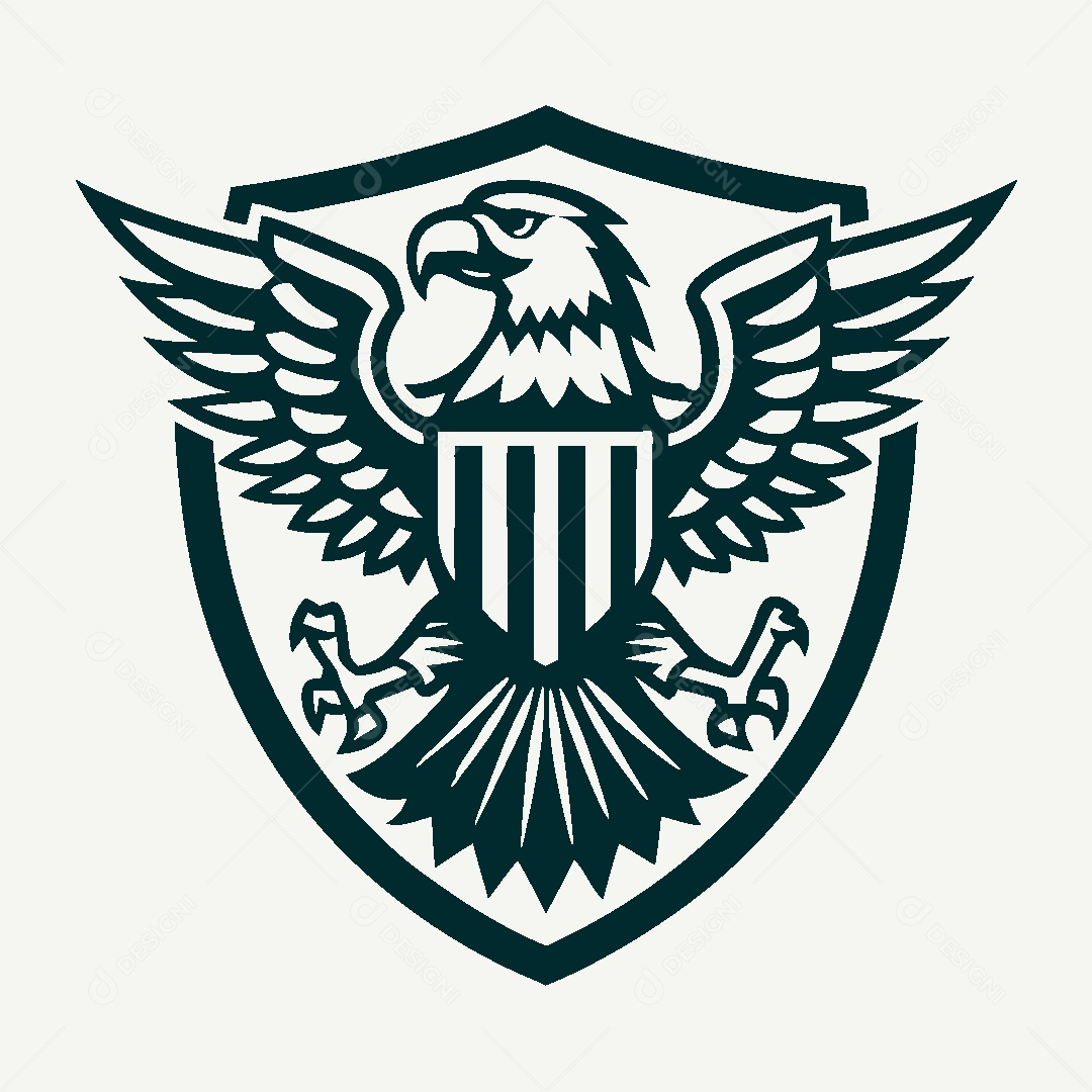 Modelo de Logo Escudo de Águia Vetor EPS