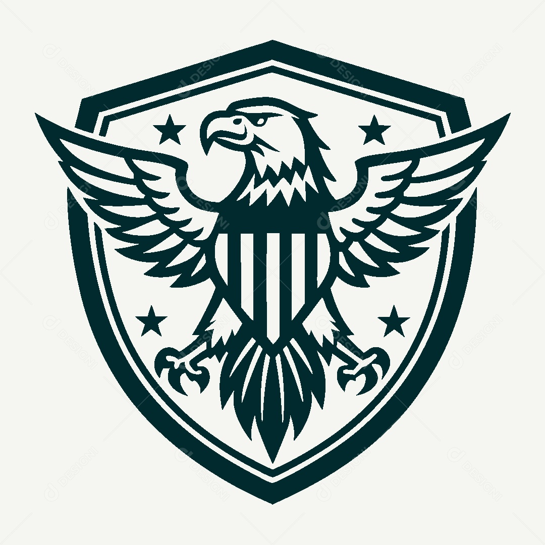 Modelo de Logo Escudo de Águia Vetor EPS
