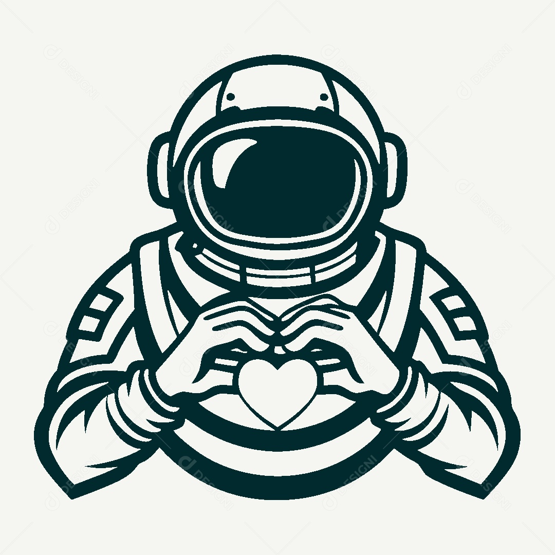 Modelo de Logotipo de Astronauta Vetor EPS