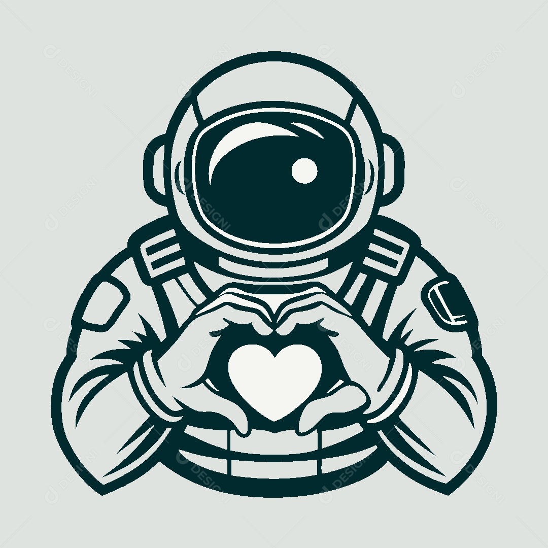 Modelo de Logotipo de Astronauta Vetor EPS