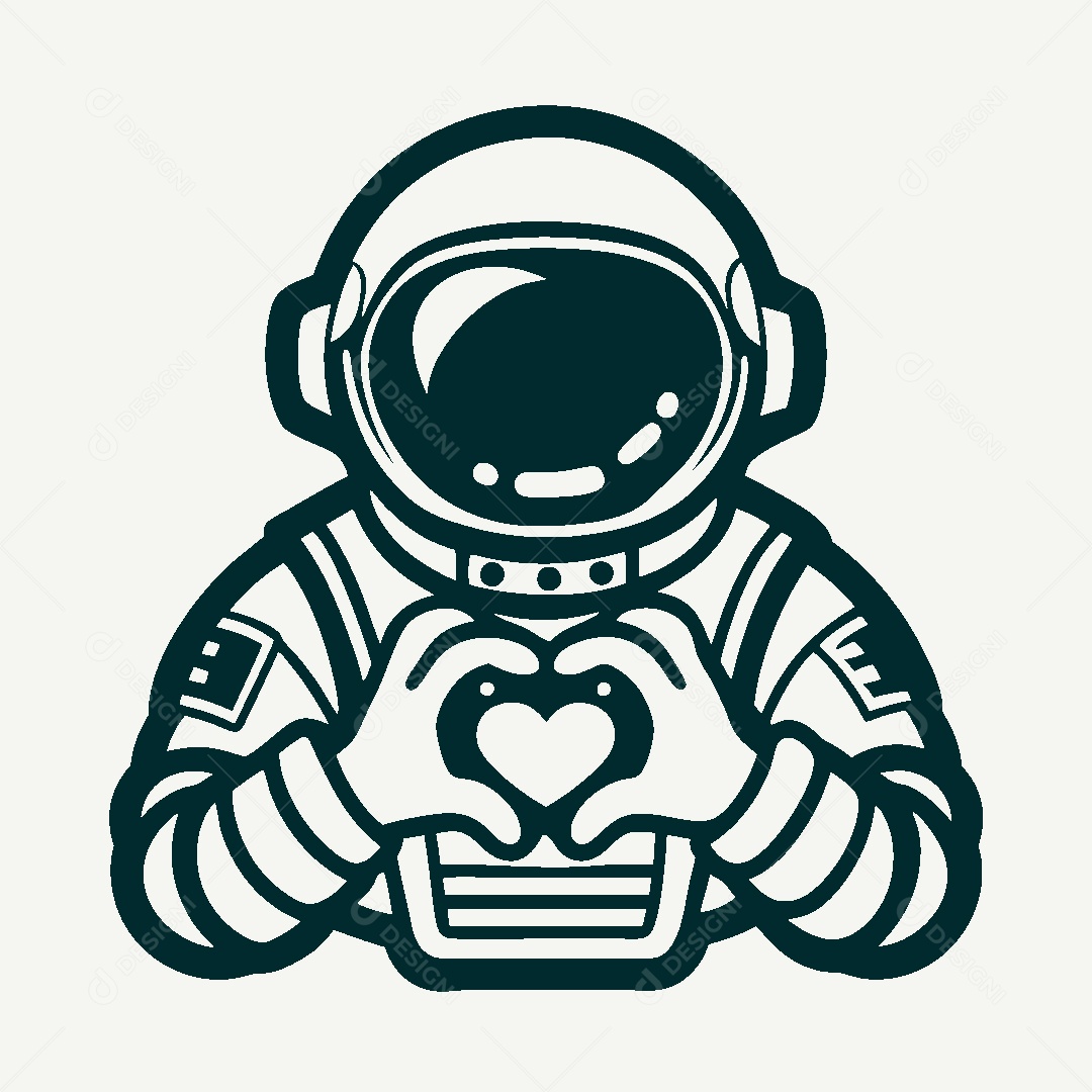 Modelo de Logotipo de Astronauta Vetor EPS