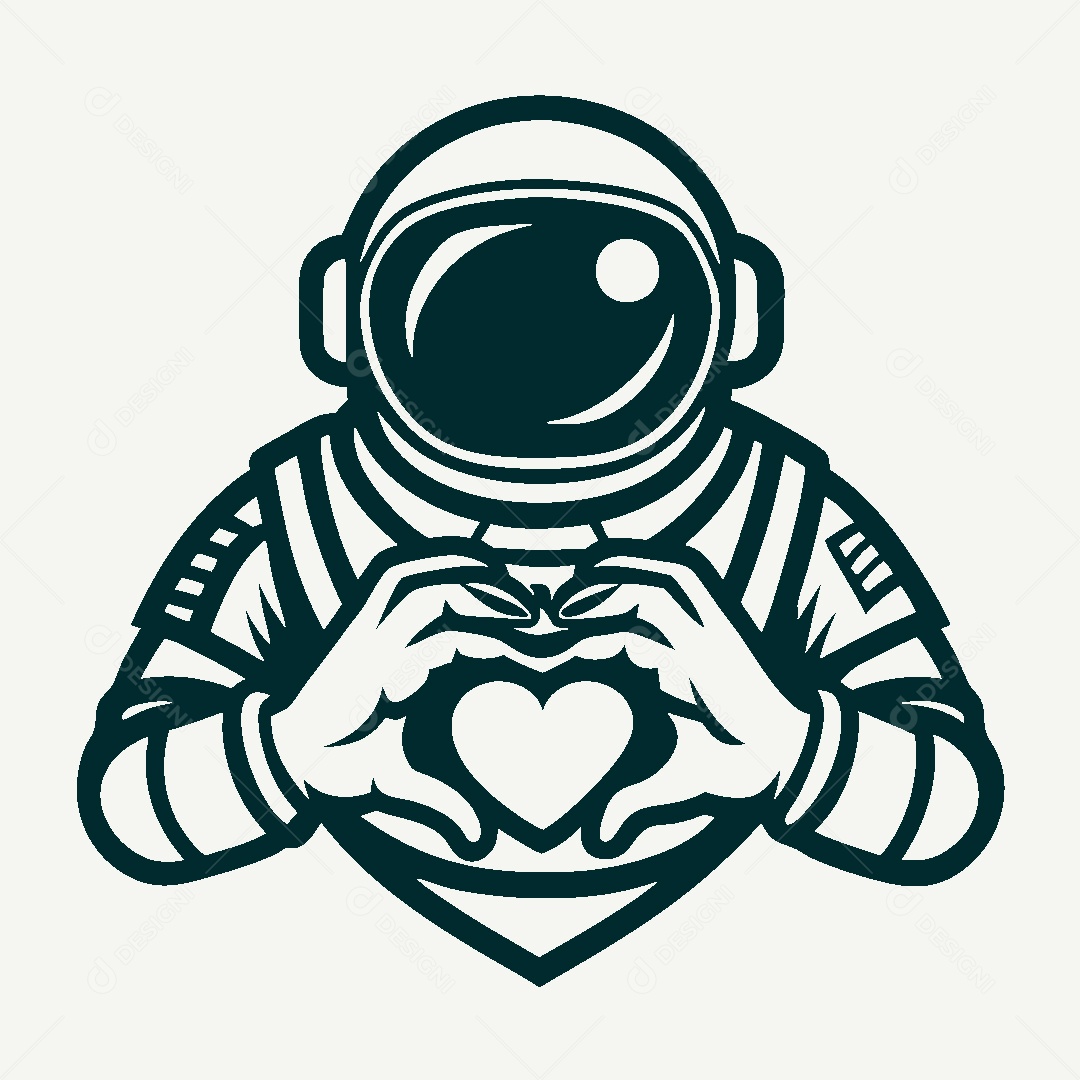 Modelo de Logotipo de Astronauta Vetor EPS