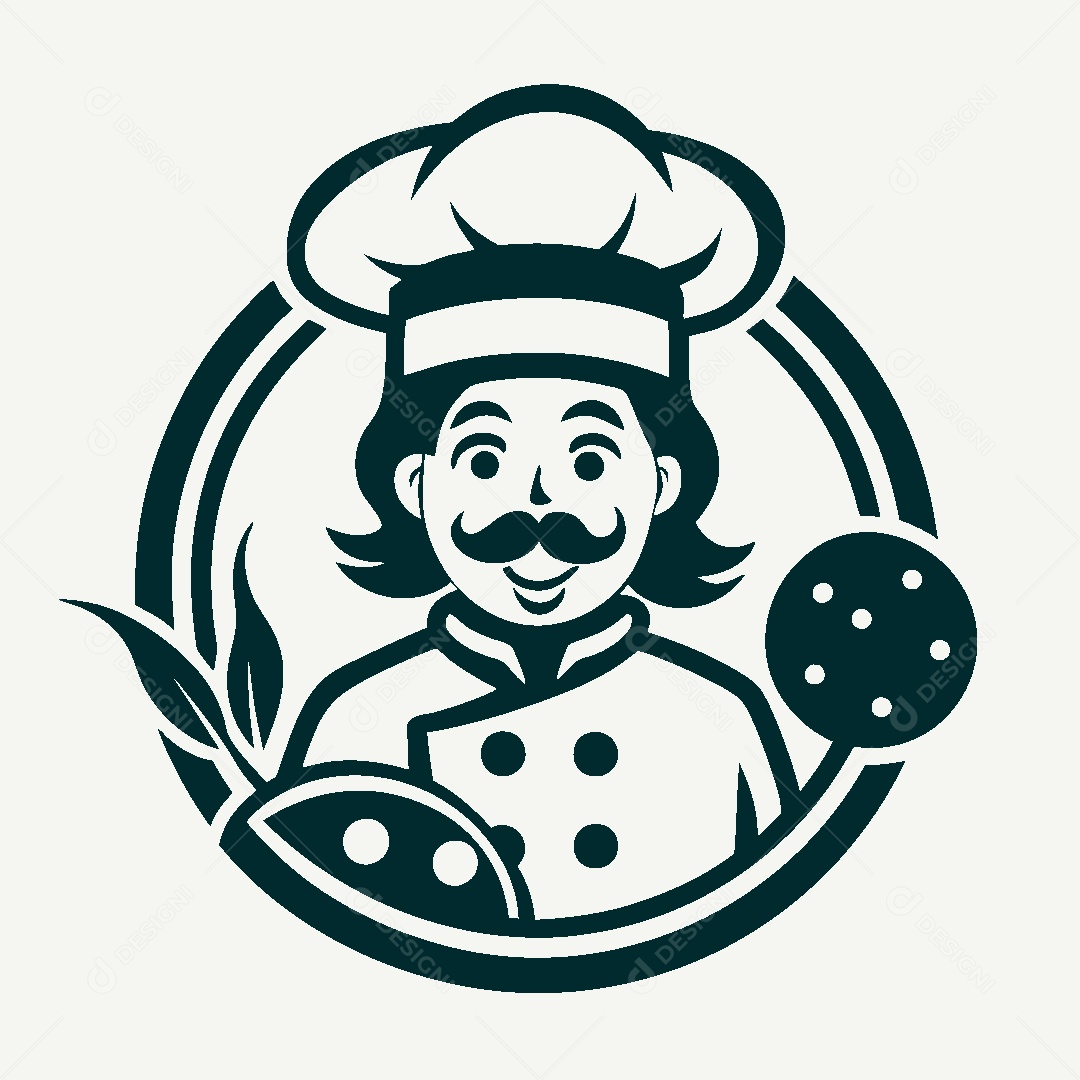 Modelo de Logotipo de Chefe Cozinheiro Vetor EPS