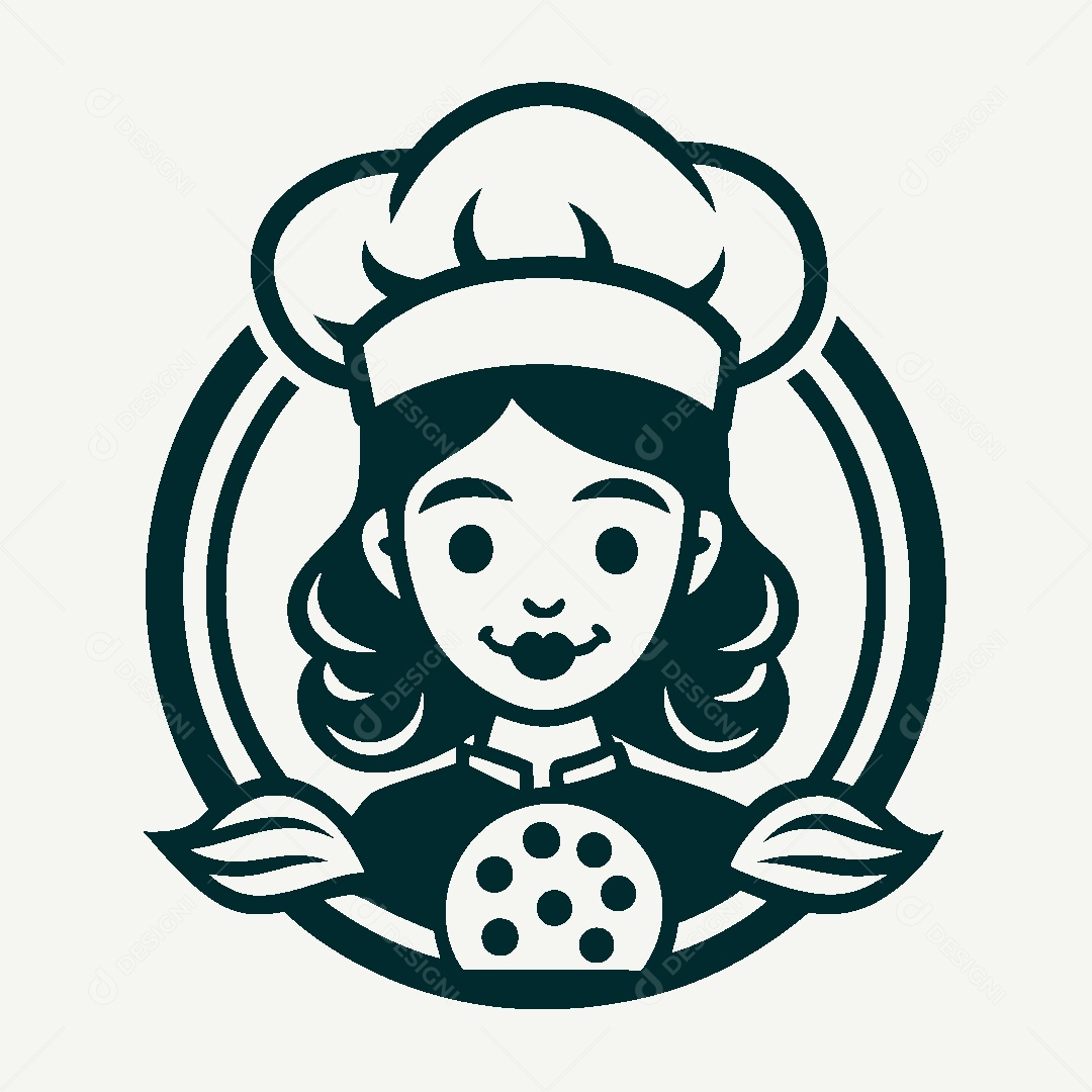 Modelo de Logotipo de Chefe Cozinheiro Vetor EPS