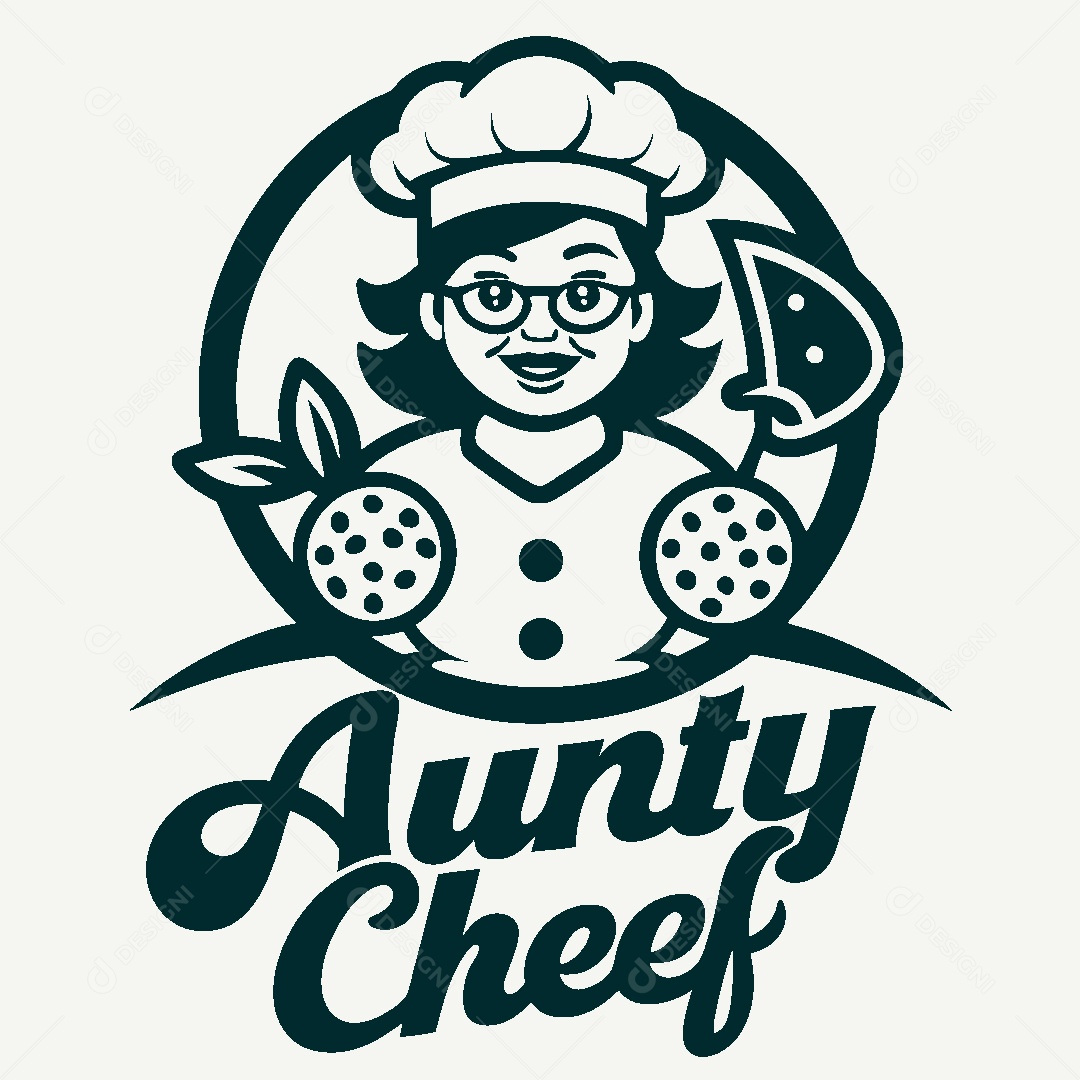 Modelo de Logotipo de Chefe Cozinheiro Vetor EPS