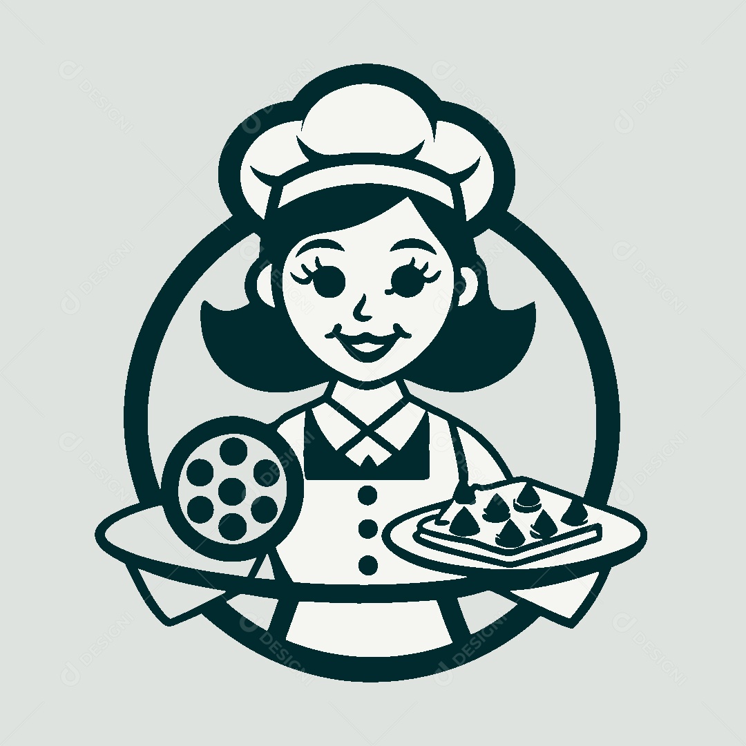 Modelo de Logotipo de Chefe Cozinheiro Vetor EPS