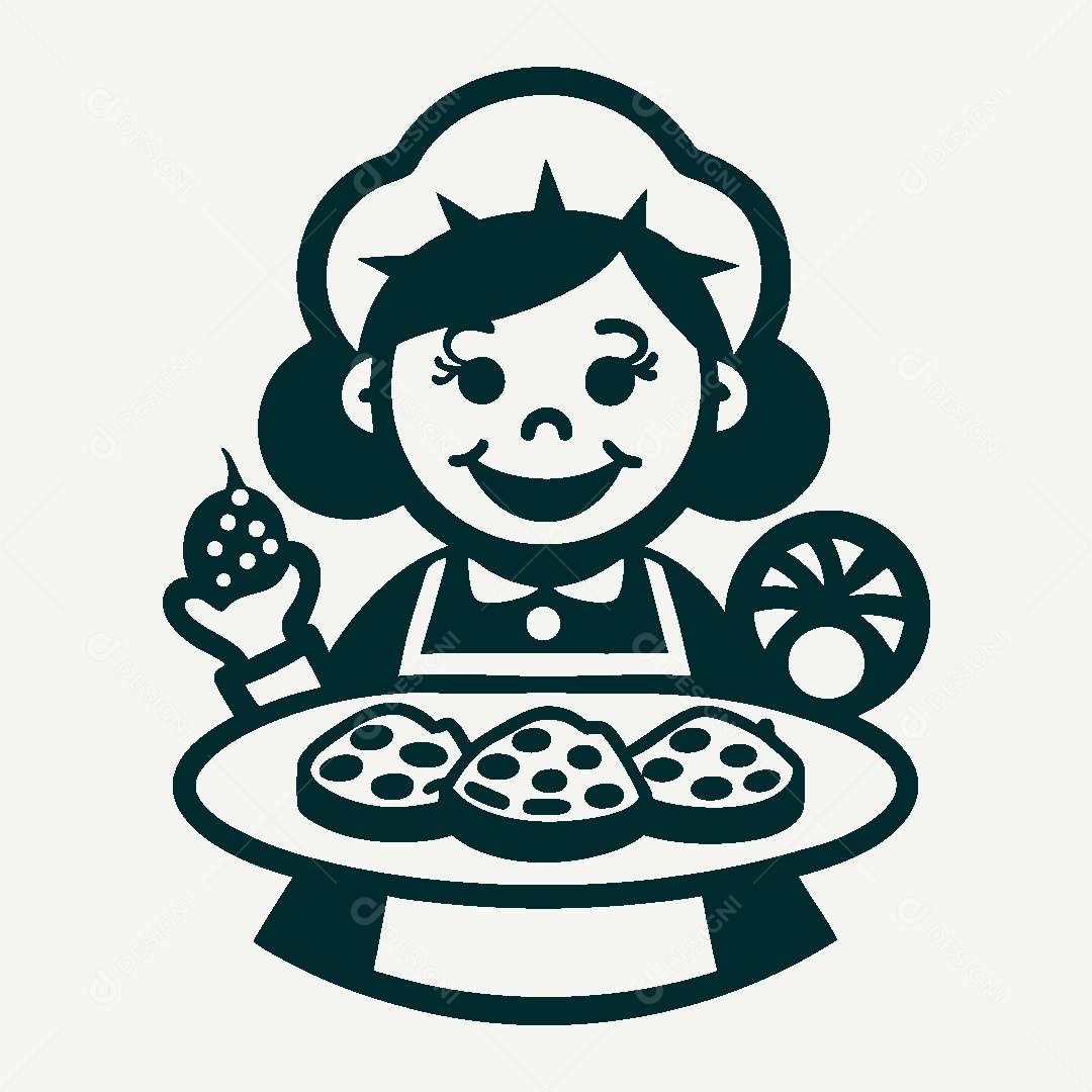 Modelo de Logotipo de Chefe Cozinheiro Vetor EPS