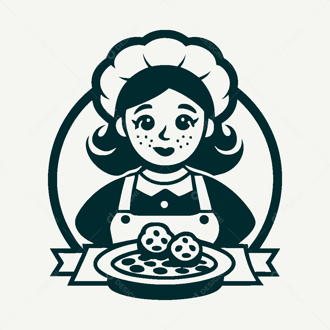 Modelo de Logotipo de Chefe Cozinheiro Vetor EPS