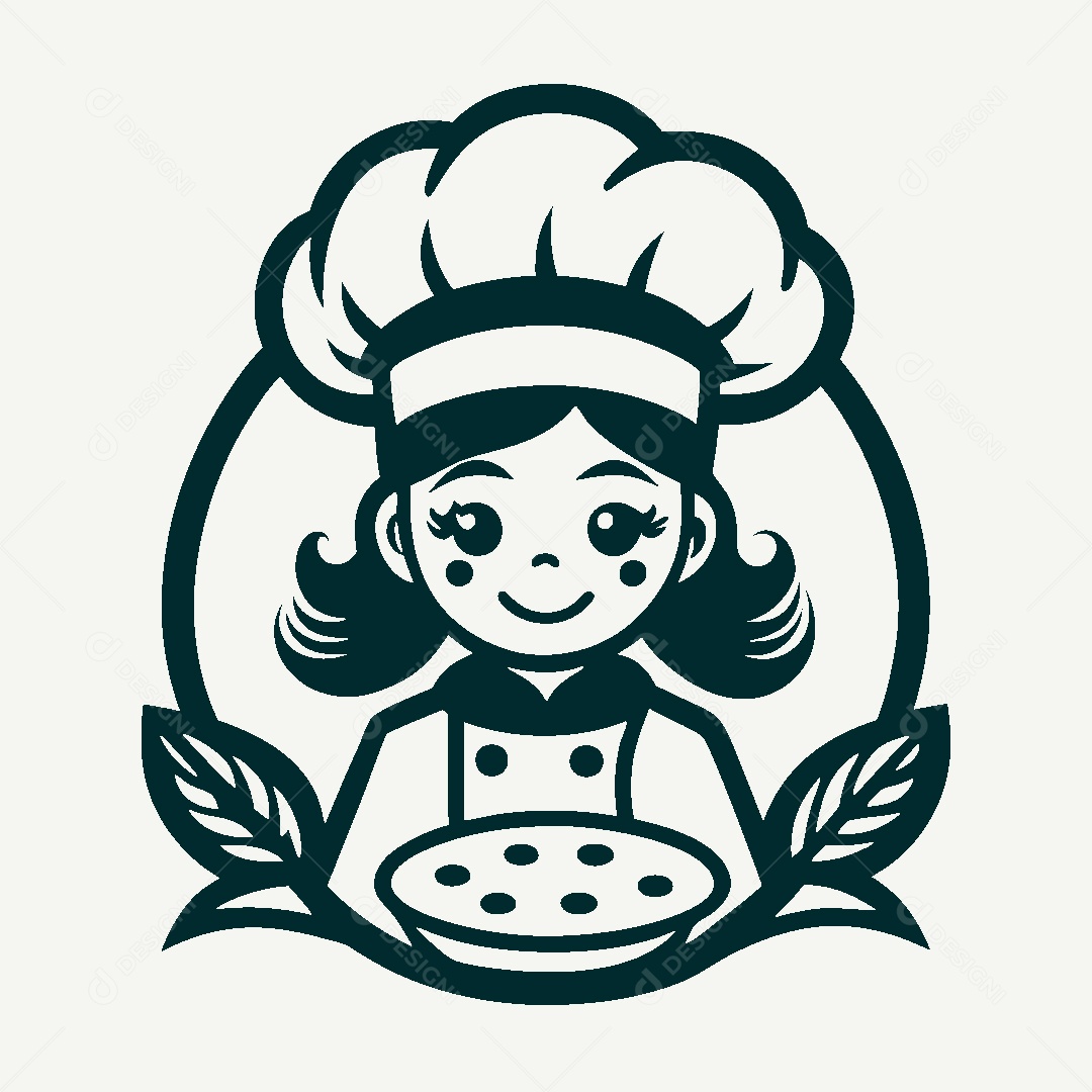 Modelo de Logotipo de Chefe Cozinheiro Vetor EPS