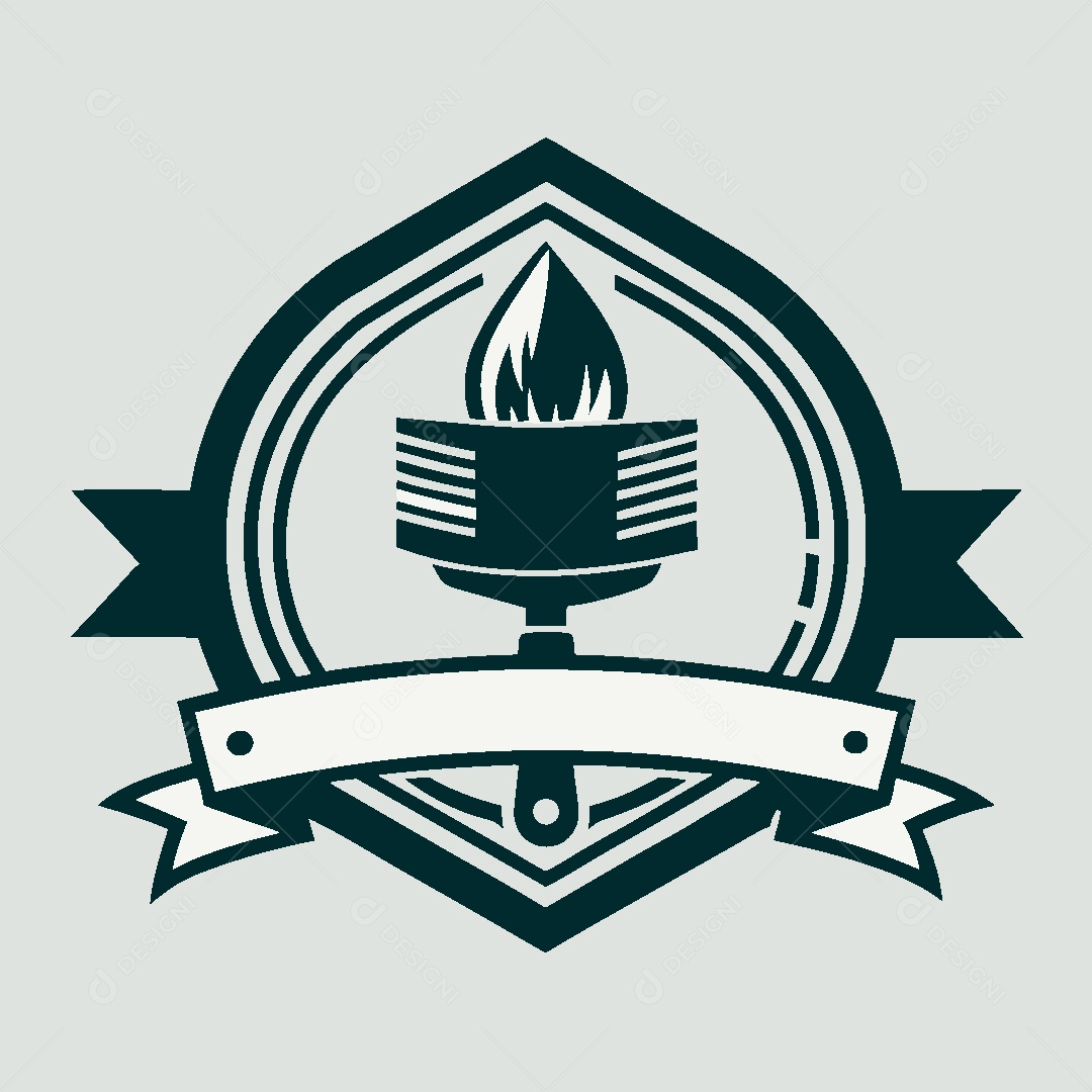 Modelo de Logotipo de Estilo Brasão Vetor EPS