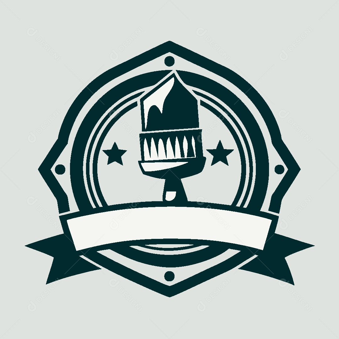 Modelo de Logotipo de Estilo Brasão Vetor EPS