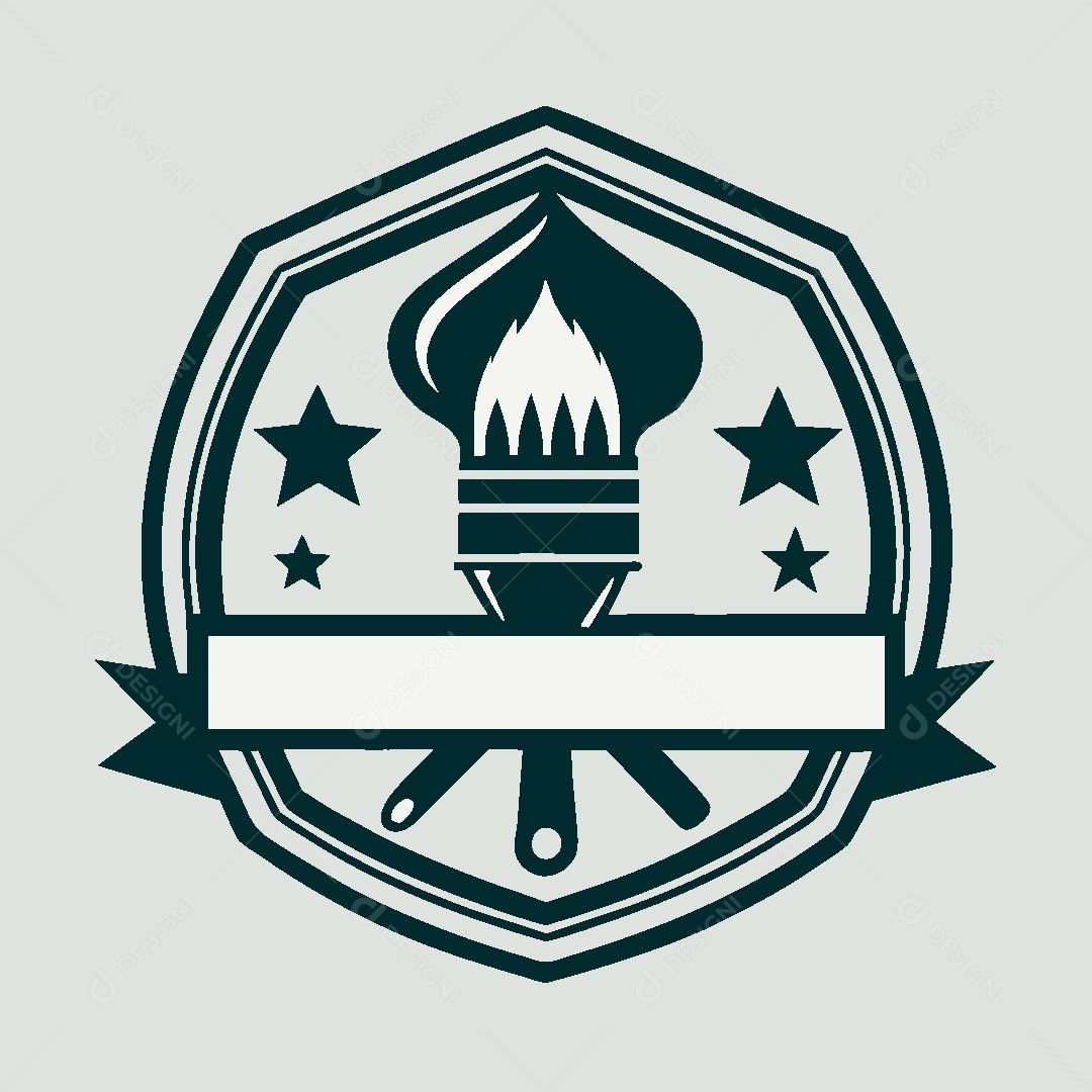 Modelo de Logotipo de Estilo Brasão Vetor EPS