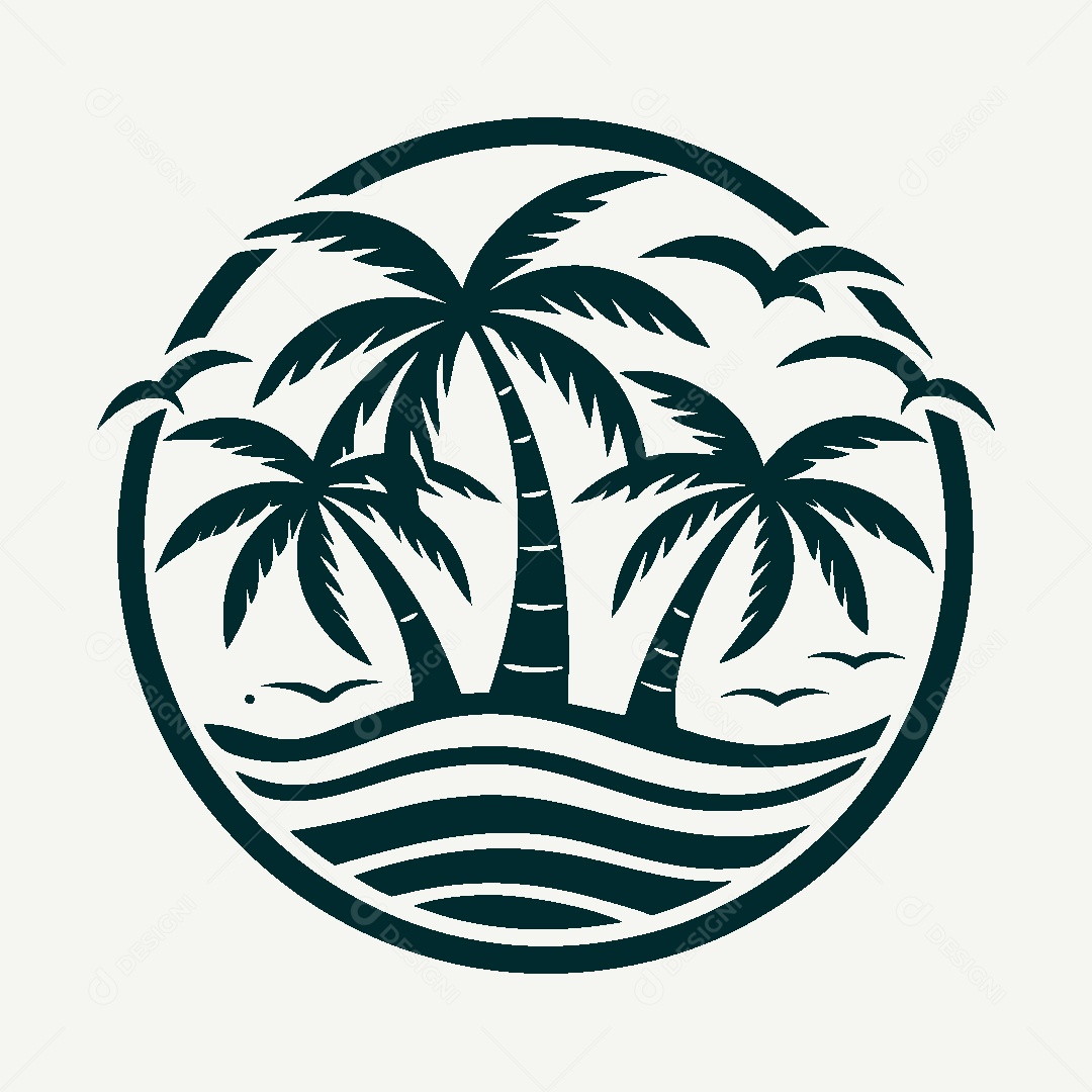 Modelo de Logotipo de Praia Vetor EPS