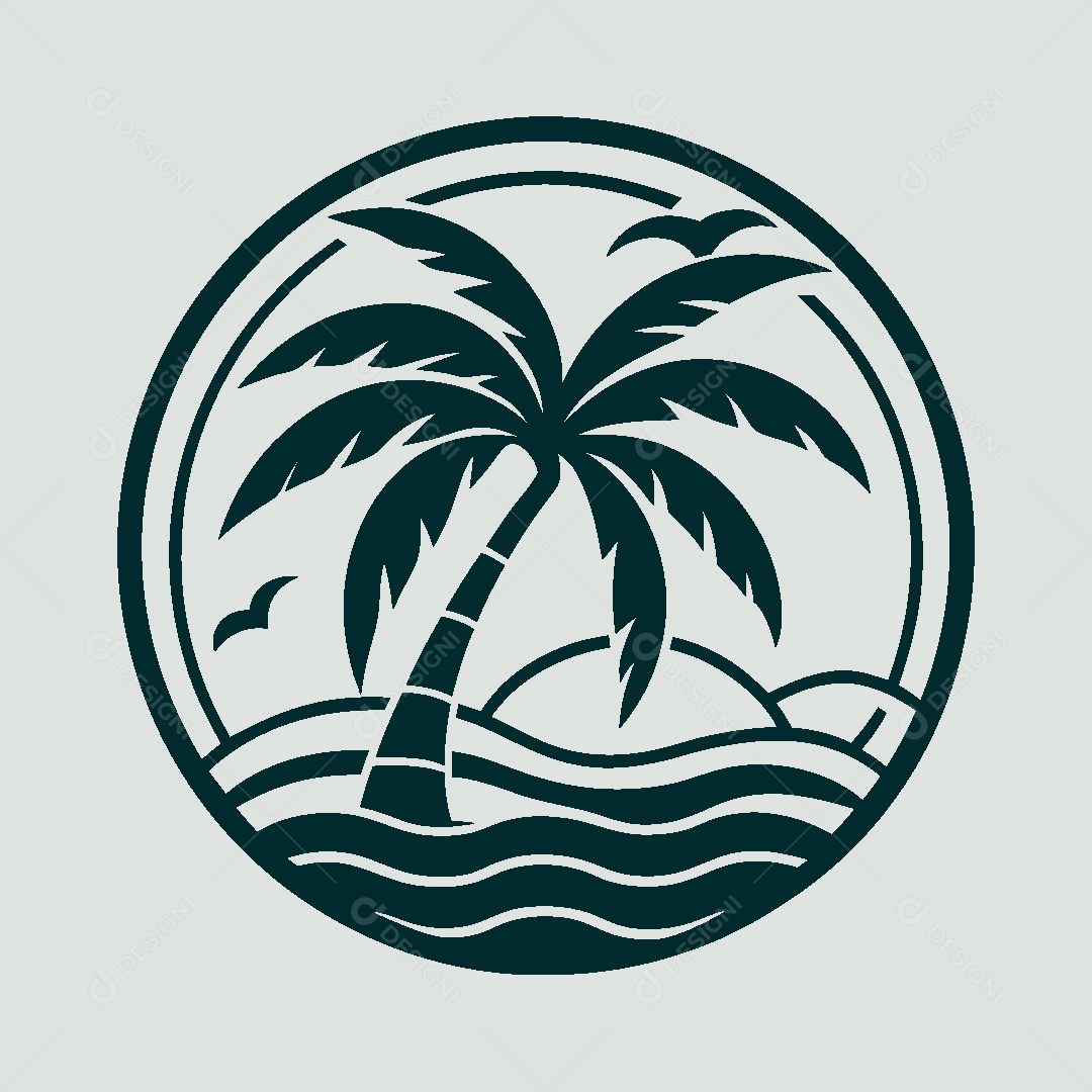 Modelo de Logotipo de Praia Vetor EPS