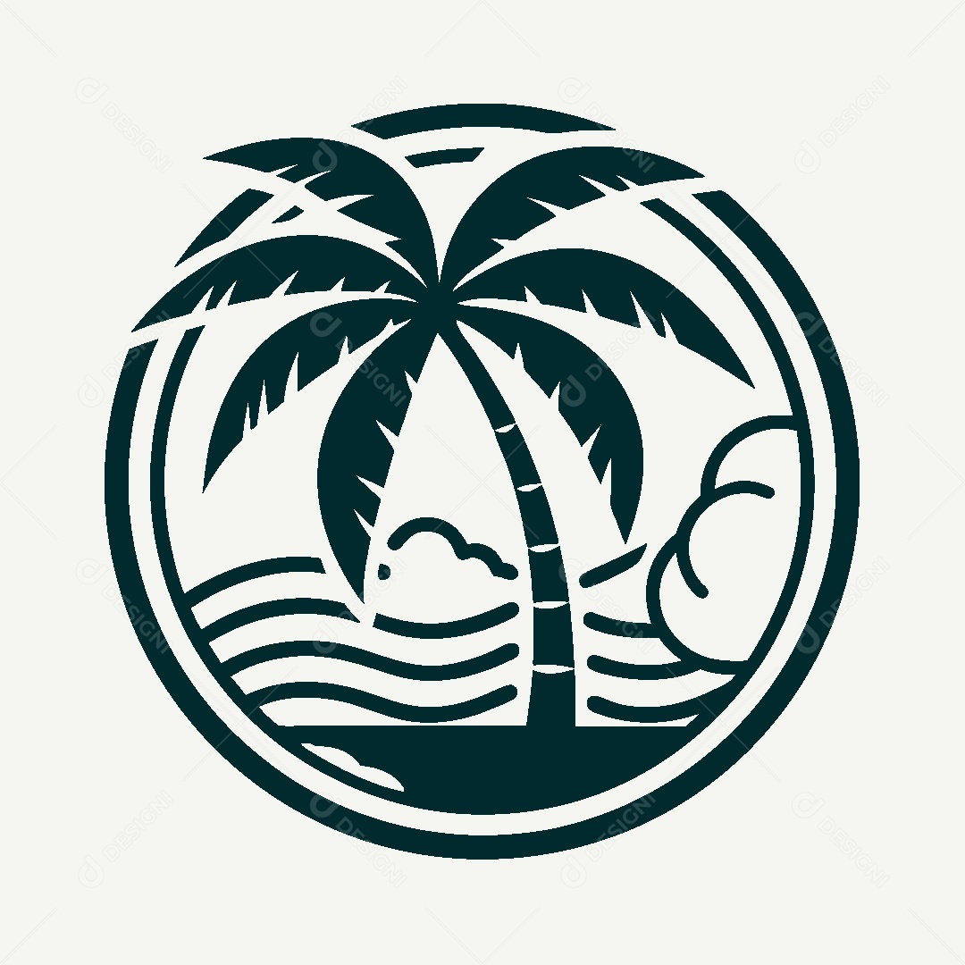 Modelo de Logotipo de Praia Vetor EPS