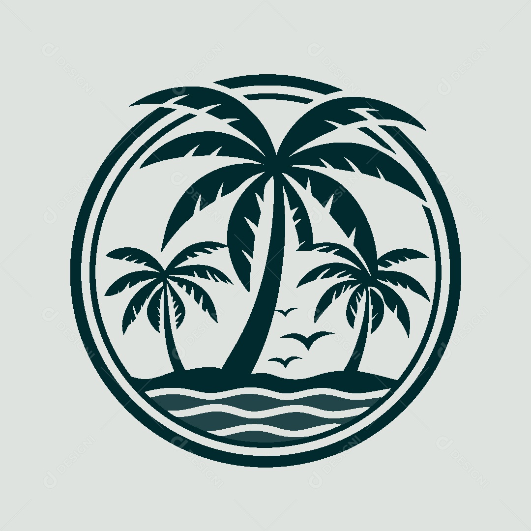 Modelo de Logotipo de Praia Vetor EPS