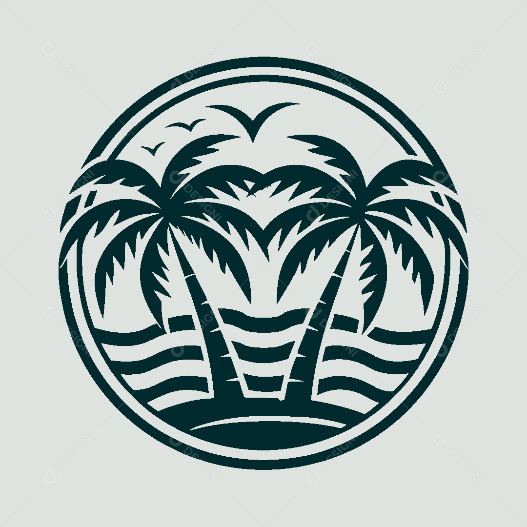 Modelo de Logotipo de Praia Vetor EPS