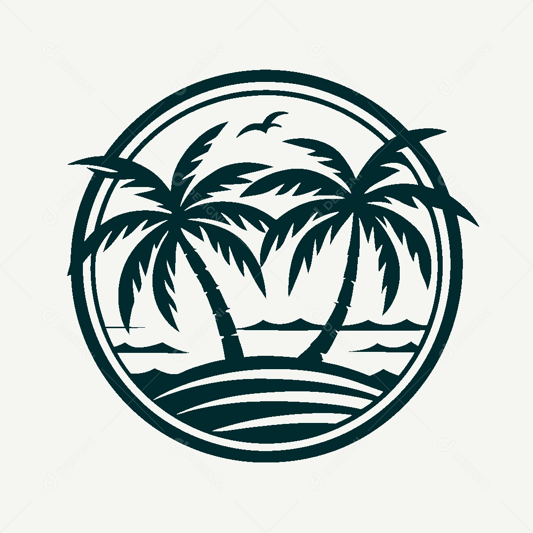 Modelo de Logotipo de Praia Vetor EPS