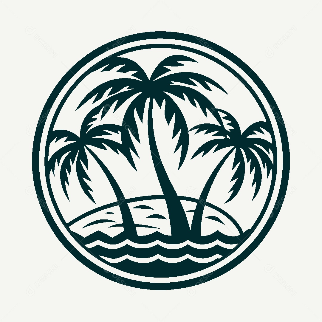 Modelo de Logotipo de Praia Vetor EPS