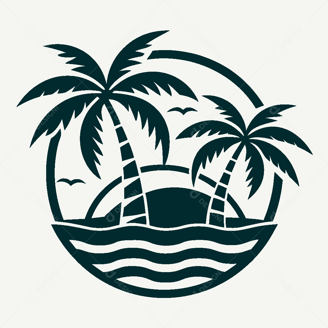 Modelo de Logotipo de Praia Vetor EPS