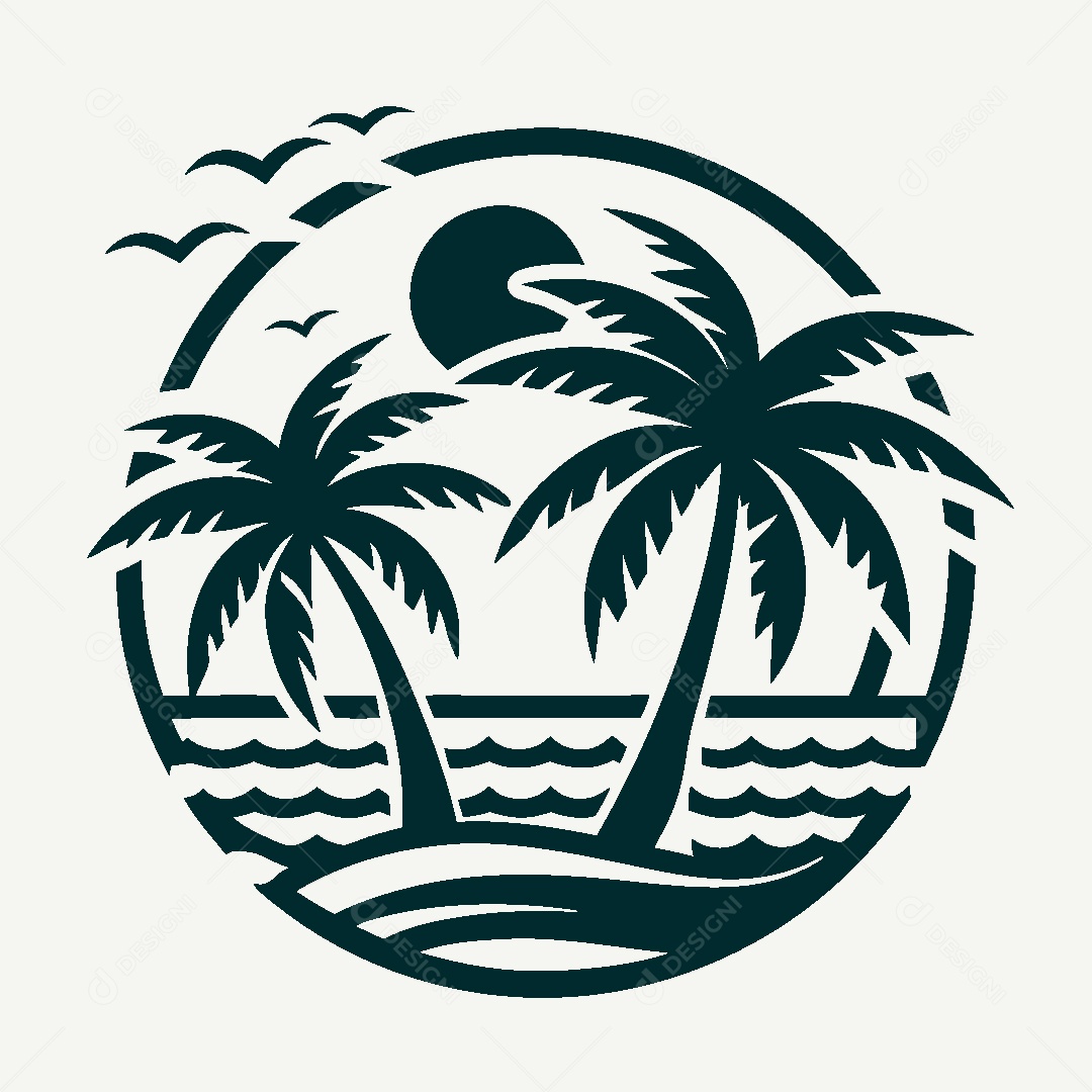 Modelo de Logotipo de Praia Vetor EPS