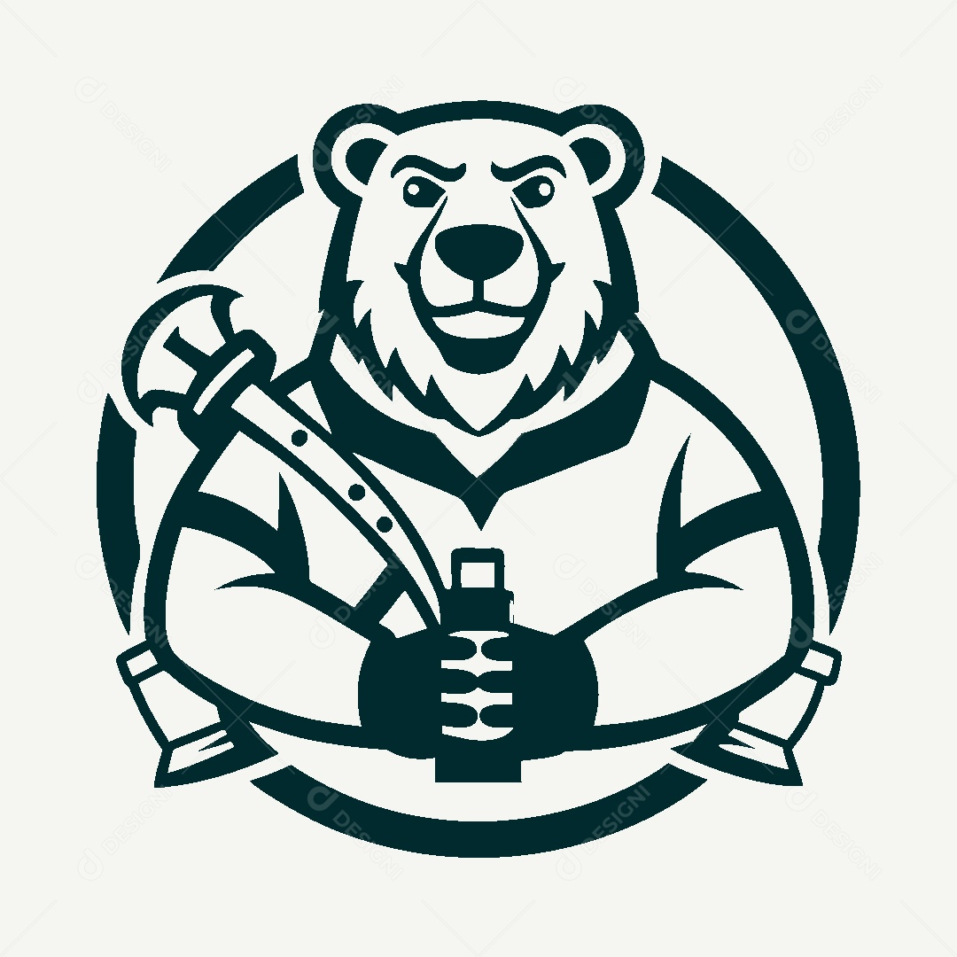 Modelo de Logotipo de Urso Vetor EPS