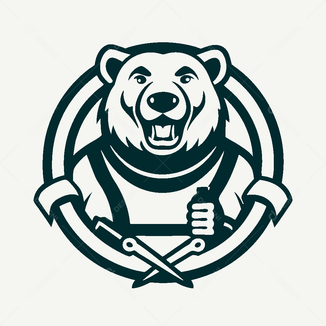 Modelo de Logotipo de Urso Vetor EPS