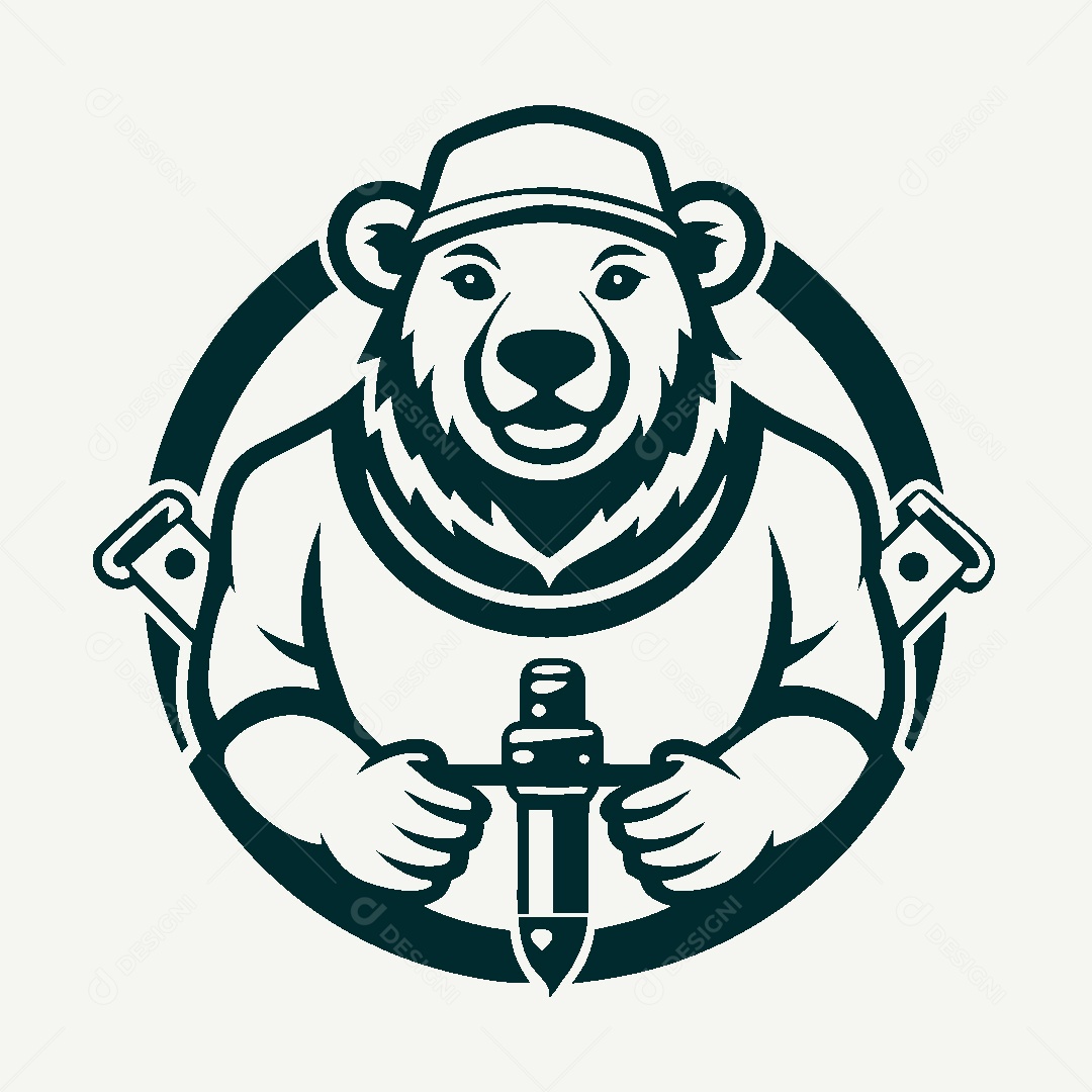 Modelo de Logotipo de Urso Vetor EPS